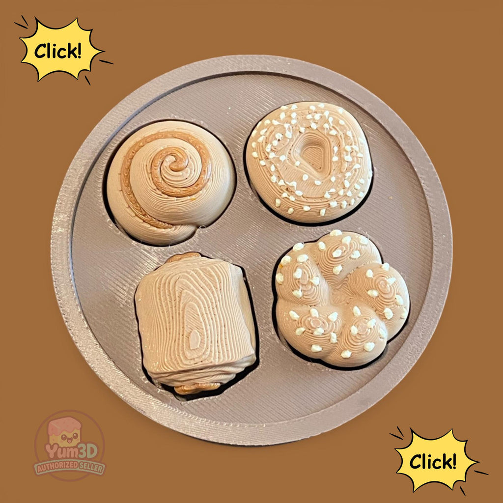 Sensory Rich Cookie Box Fidget Clicker Keychain | 3D Printed Sensory Toy | Dessert Gift