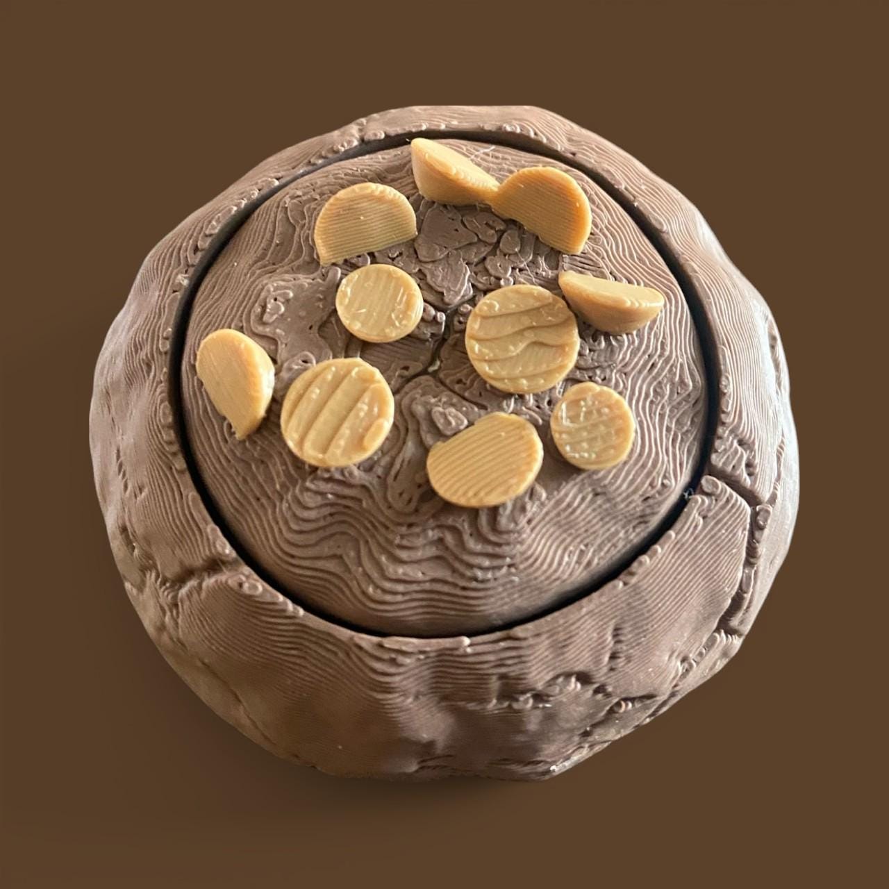 Chocolate Peanut Butter Chip Cookie Fidget Clicker Keychain | Kawaii Sensory Toy | Dessert Gift