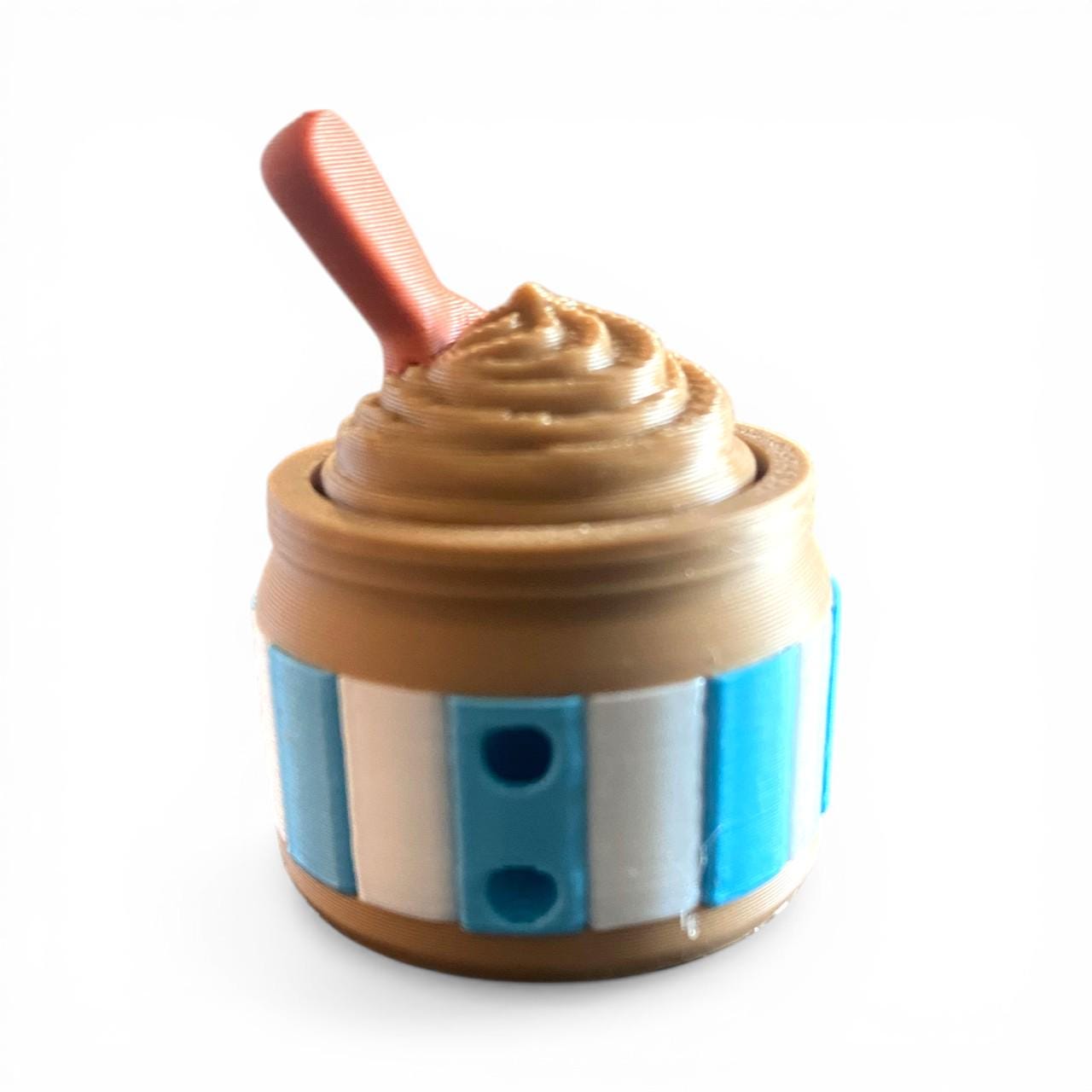 Peanut Butter Jar Fidget Clicker Keychain | Kawaii Sensory Toy | Foodie Gift