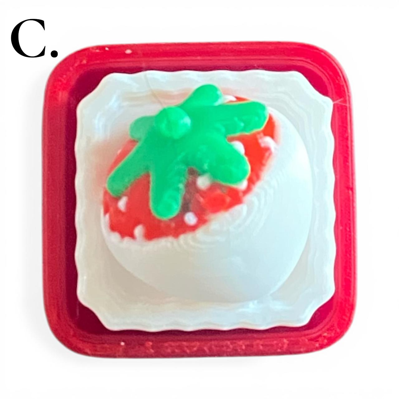 Custom Strawberry Snack Box Fidget Clicker Keychain | 3D Printed Sensory Toy | Foodie Gift
