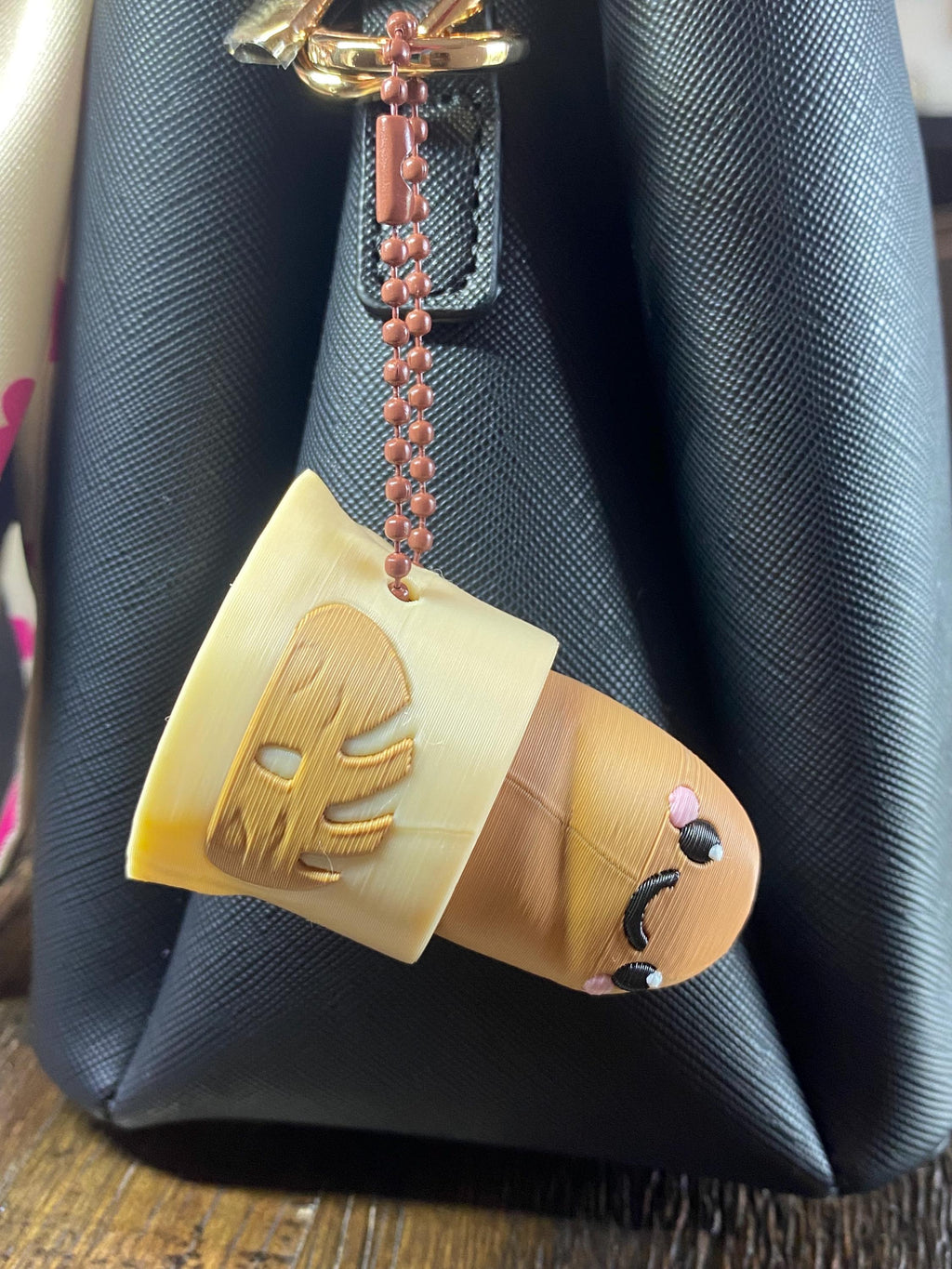 Happy Baguette Fidget Clicker Keychain | 3D Printed Sensory Toy | Foodie Gift