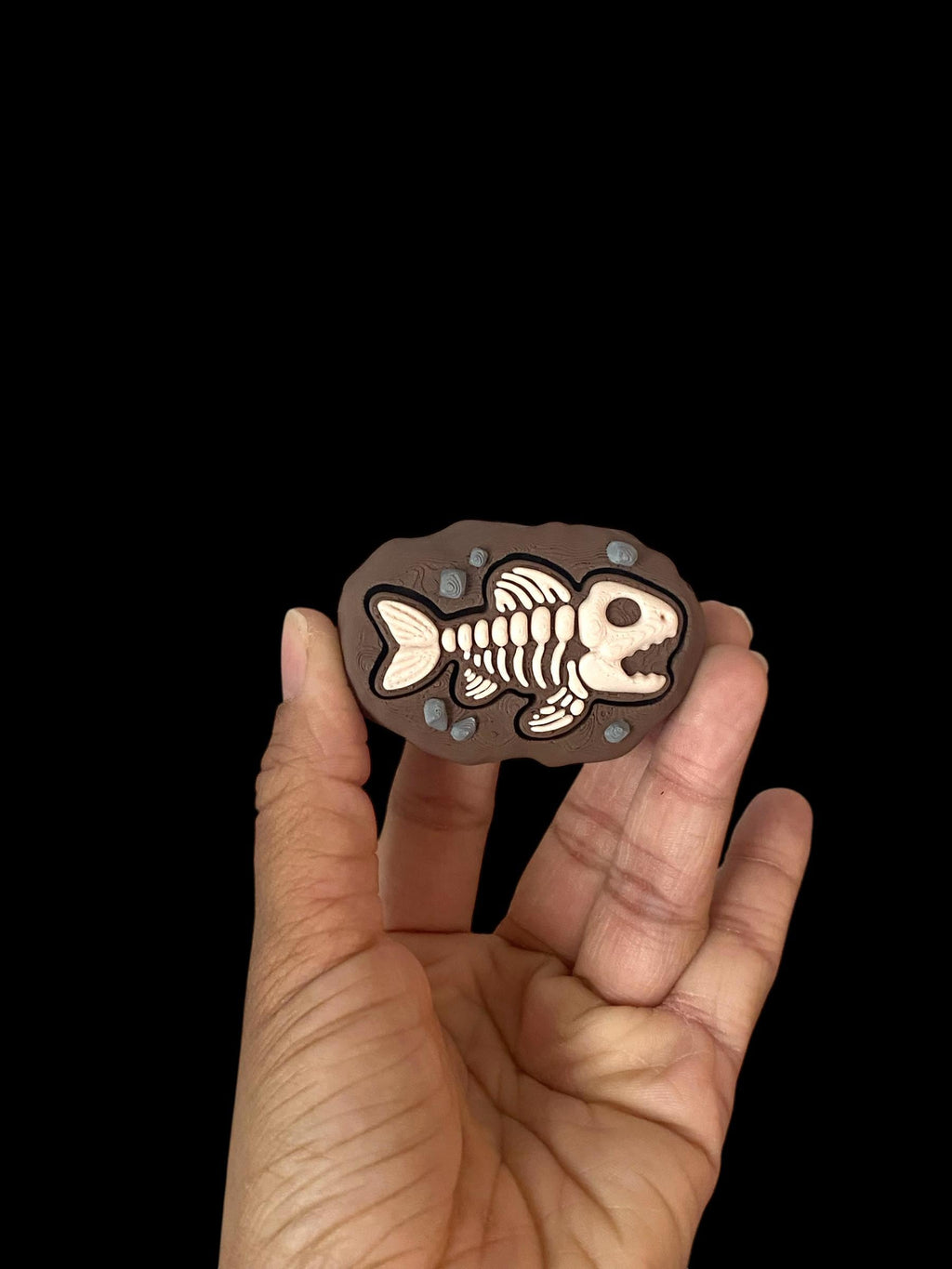 Ammonite Fossil Fidget Clicker Keychain | 3D Printed Sensory Toy | Fossil Lover Gift