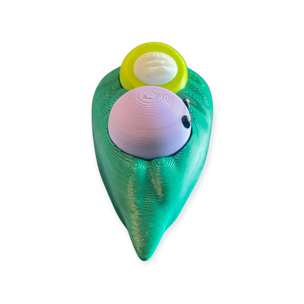 Kawaii Mochi Leaf Fidget Clicker Keychain | 3D Printed Sensory Toy | Foodie Gift