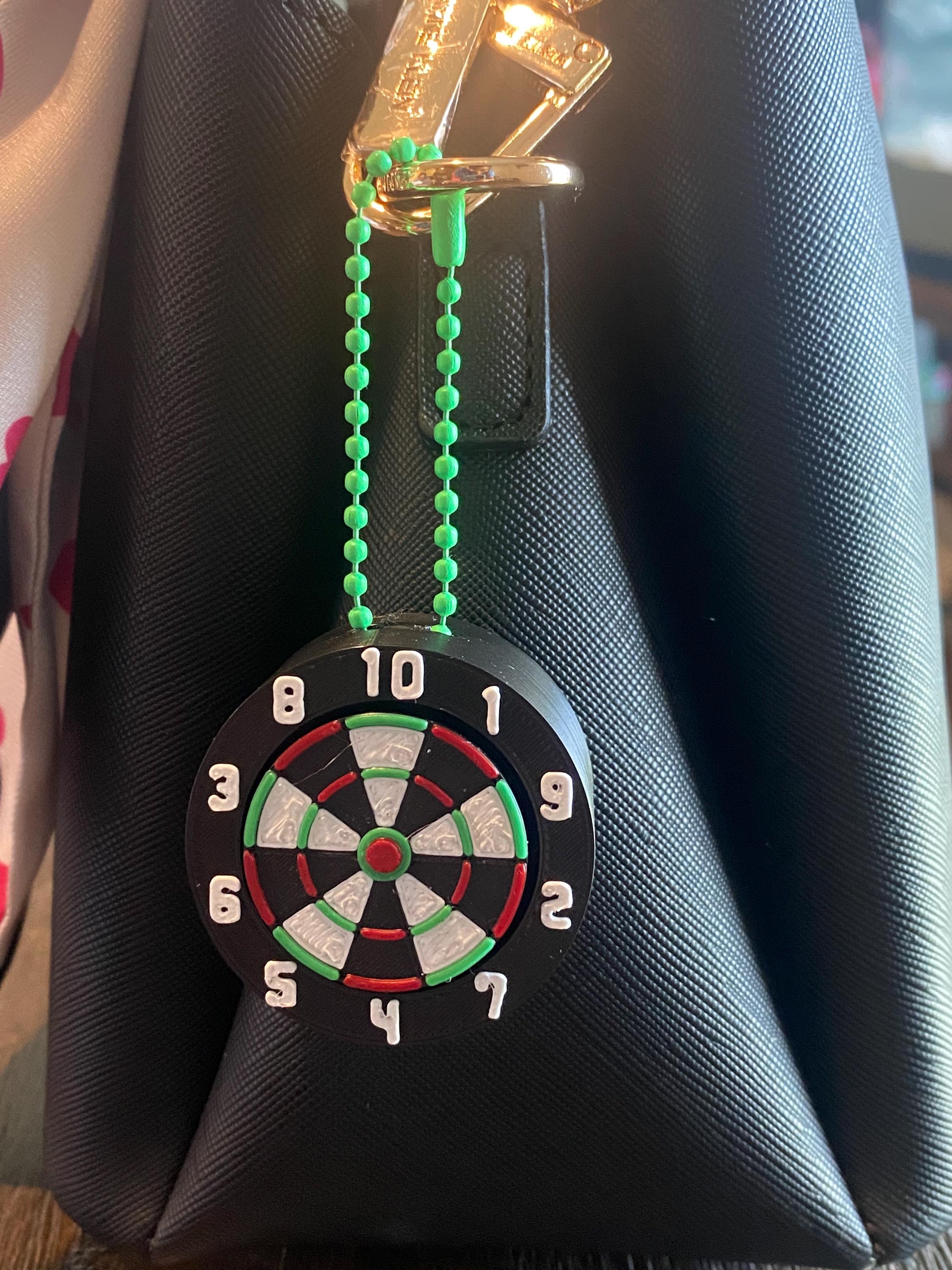 Dart Board Fidget Clicker Keychain | 3D Printed Sensory Toy | Game Lover Gift