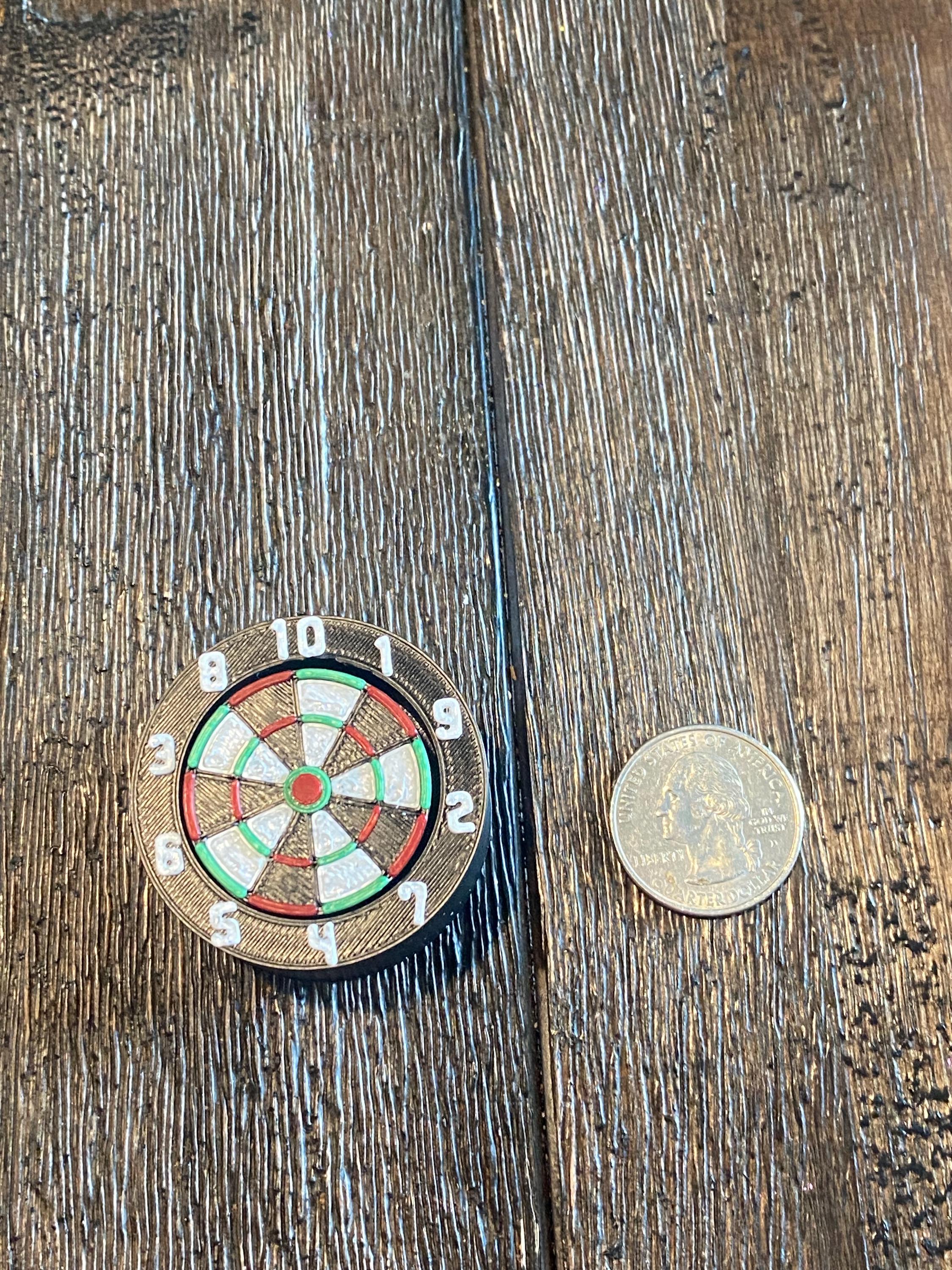 Dart Board Fidget Clicker Keychain | 3D Printed Sensory Toy | Game Lover Gift