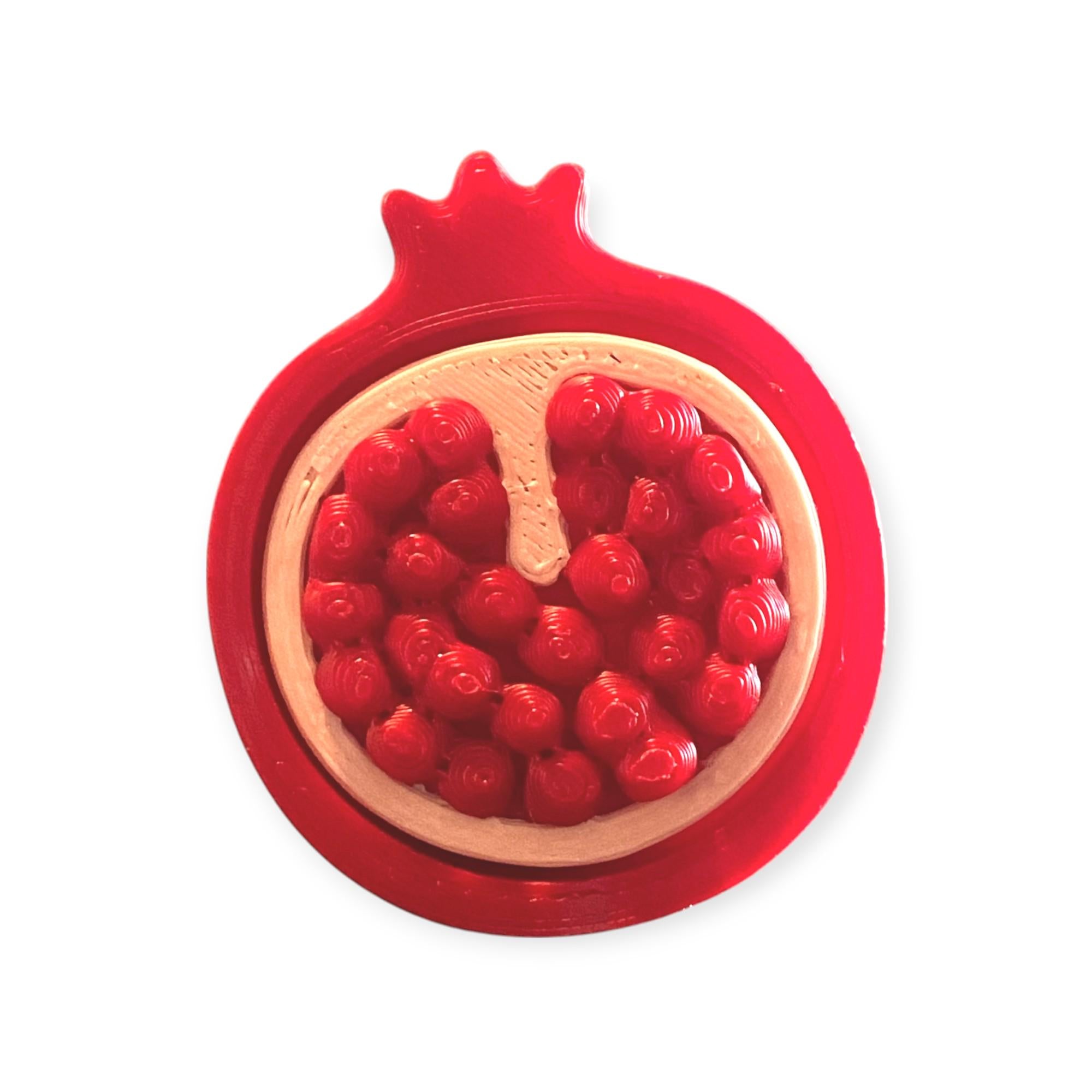 Sweet Pomegranate Fidget Clicker Keychain | Kawaii Fruit Sensory Toy | Gift