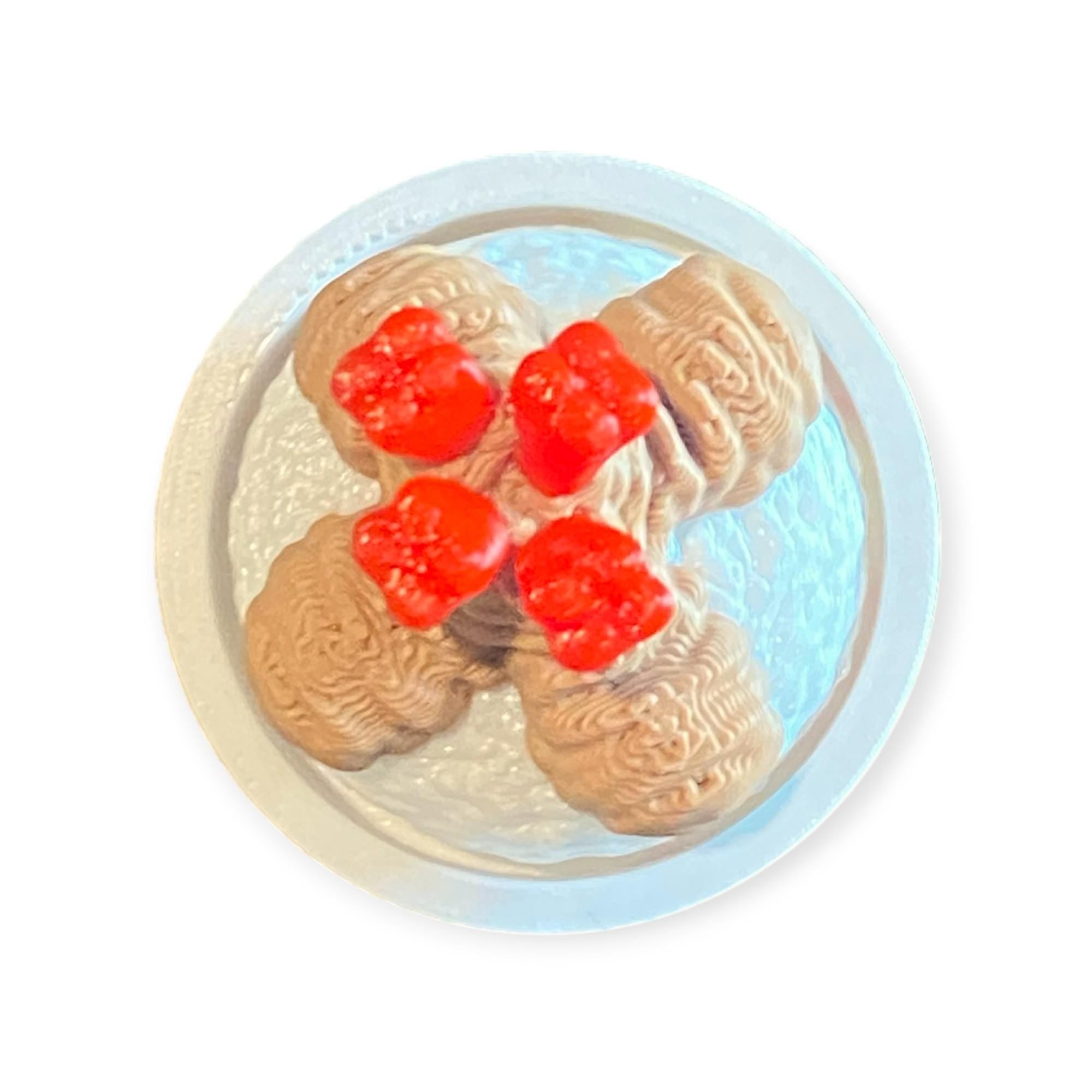 Tempura Rice Bowl Fidget Clicker Keychain | 3D Printed Kawaii Sensory Toy | Foodie Gift