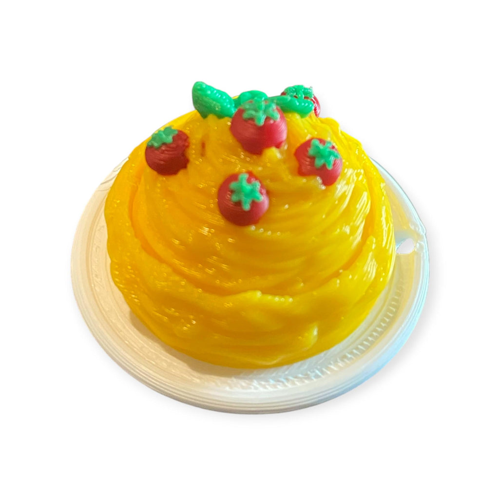Spaghetti Tomato Fidget Clicker Keychain | 3D Printed Kawaii Sensory Toy