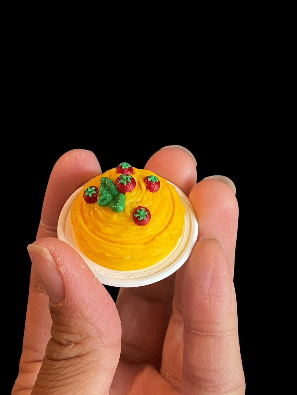 Spaghetti Tomato Fidget Clicker Keychain | 3D Printed Kawaii Sensory Toy