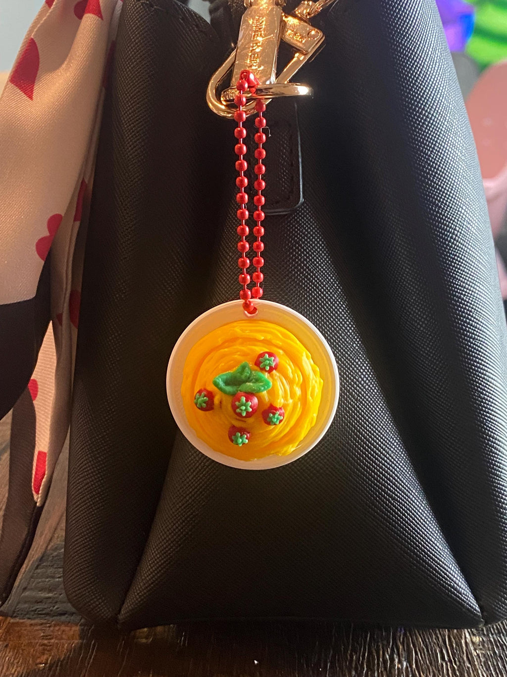 Spaghetti Tomato Fidget Clicker Keychain | 3D Printed Kawaii Sensory Toy
