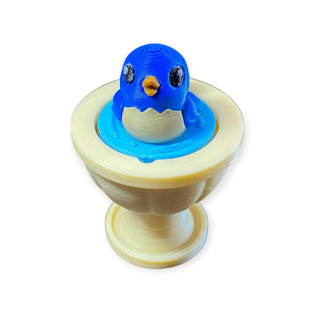 Bird Bath Fidget Clicker Keychain | 3D Printed Sensory Toy | Nature Lover Gift