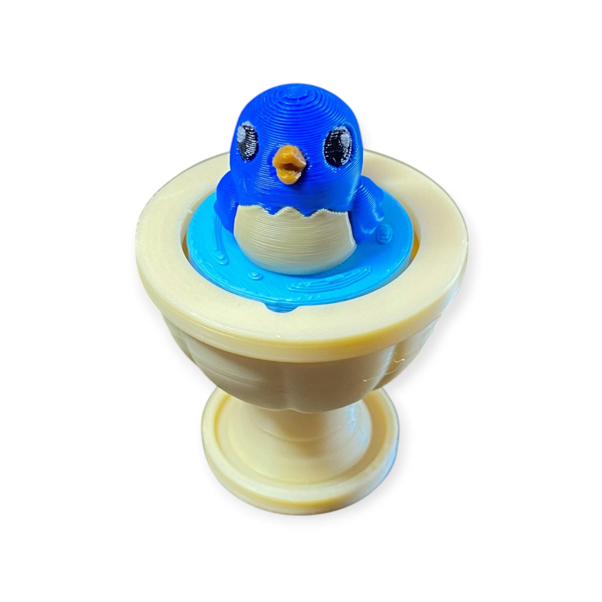 Bird Bath Fidget Clicker Keychain | 3D Printed Sensory Toy | Nature Lover Gift