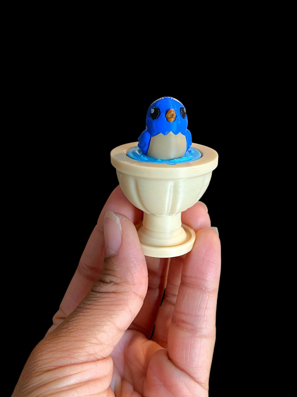 Bird Bath Fidget Clicker Keychain | 3D Printed Sensory Toy | Nature Lover Gift