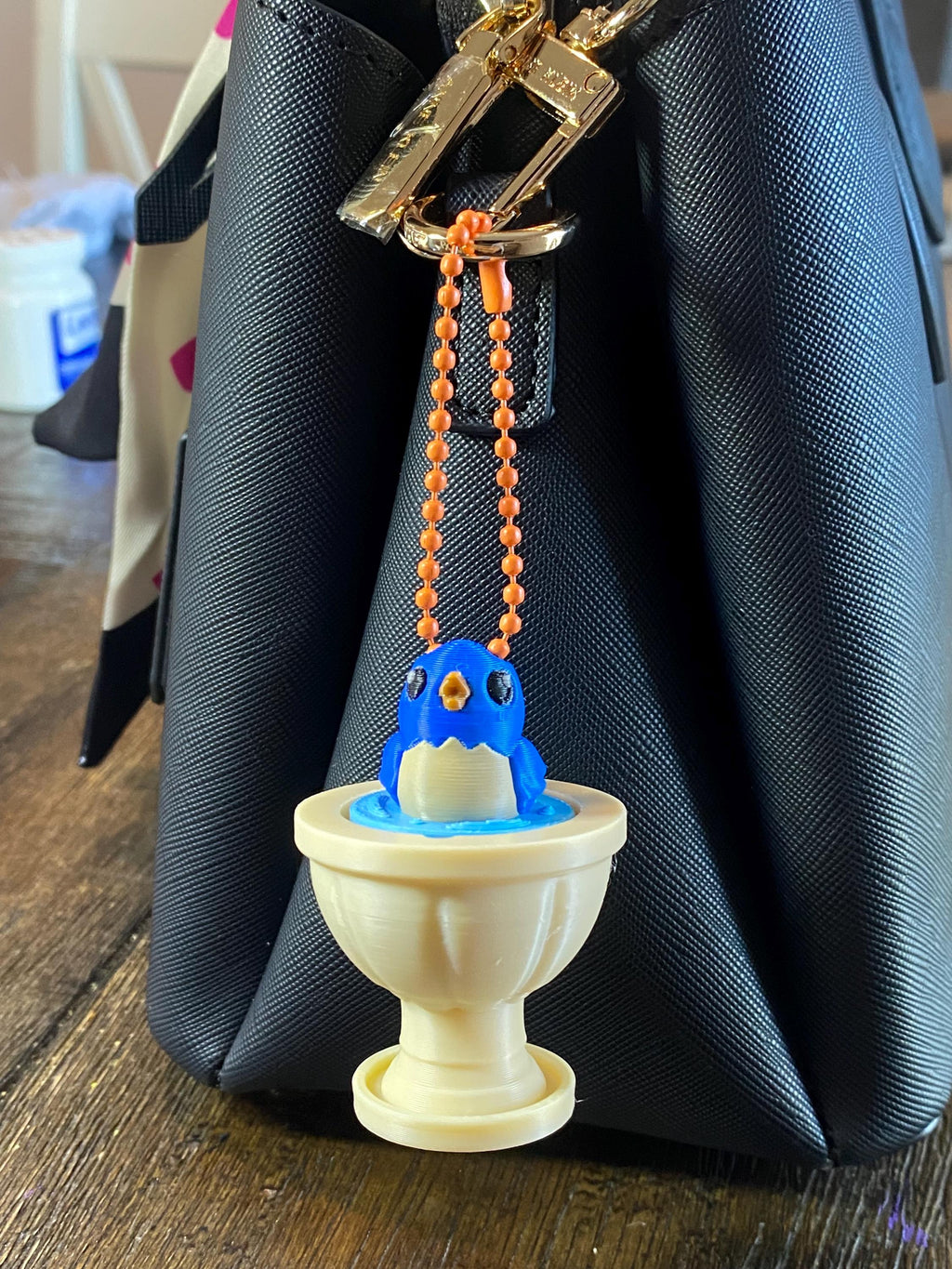 Bird Bath Fidget Clicker Keychain | 3D Printed Sensory Toy | Nature Lover Gift