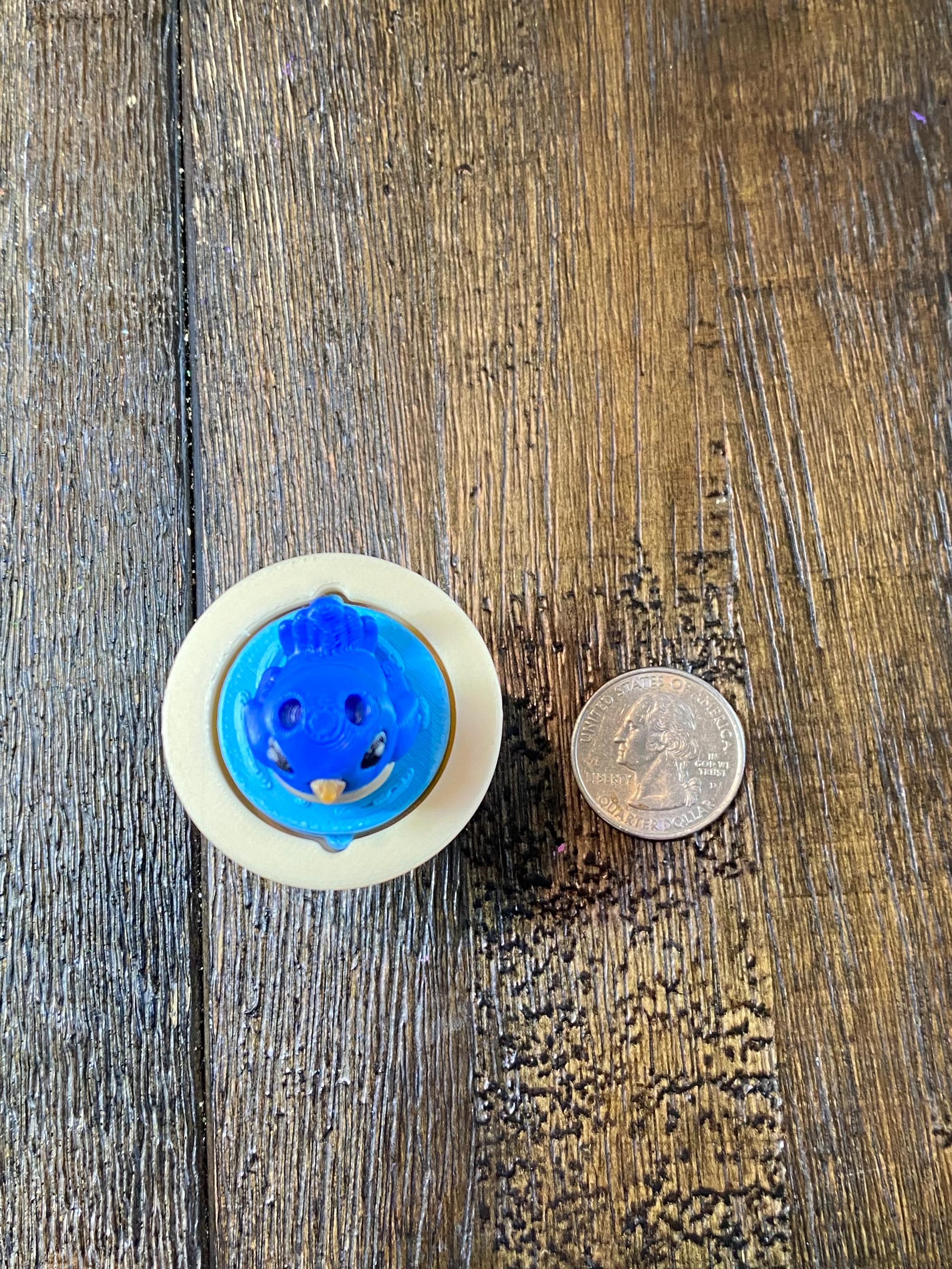 Bird Bath Fidget Clicker Keychain | 3D Printed Sensory Toy | Nature Lover Gift