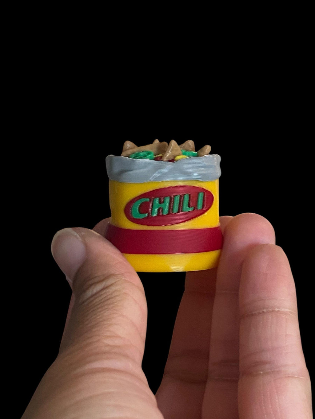 Chili Pie Fidget Clicker Keychain | 3D Printed Sensory Toy | Snack Gift