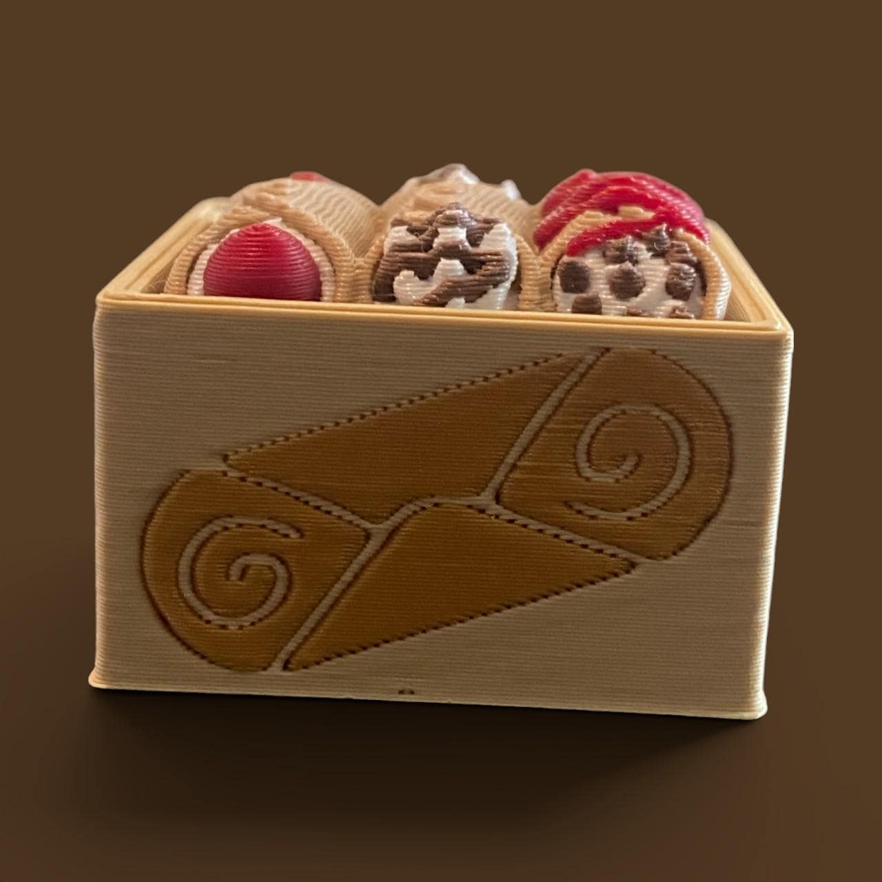 Cannoli Fidget Clicker Keychain | 3D Printed Sensory Toy | Pastry Gift