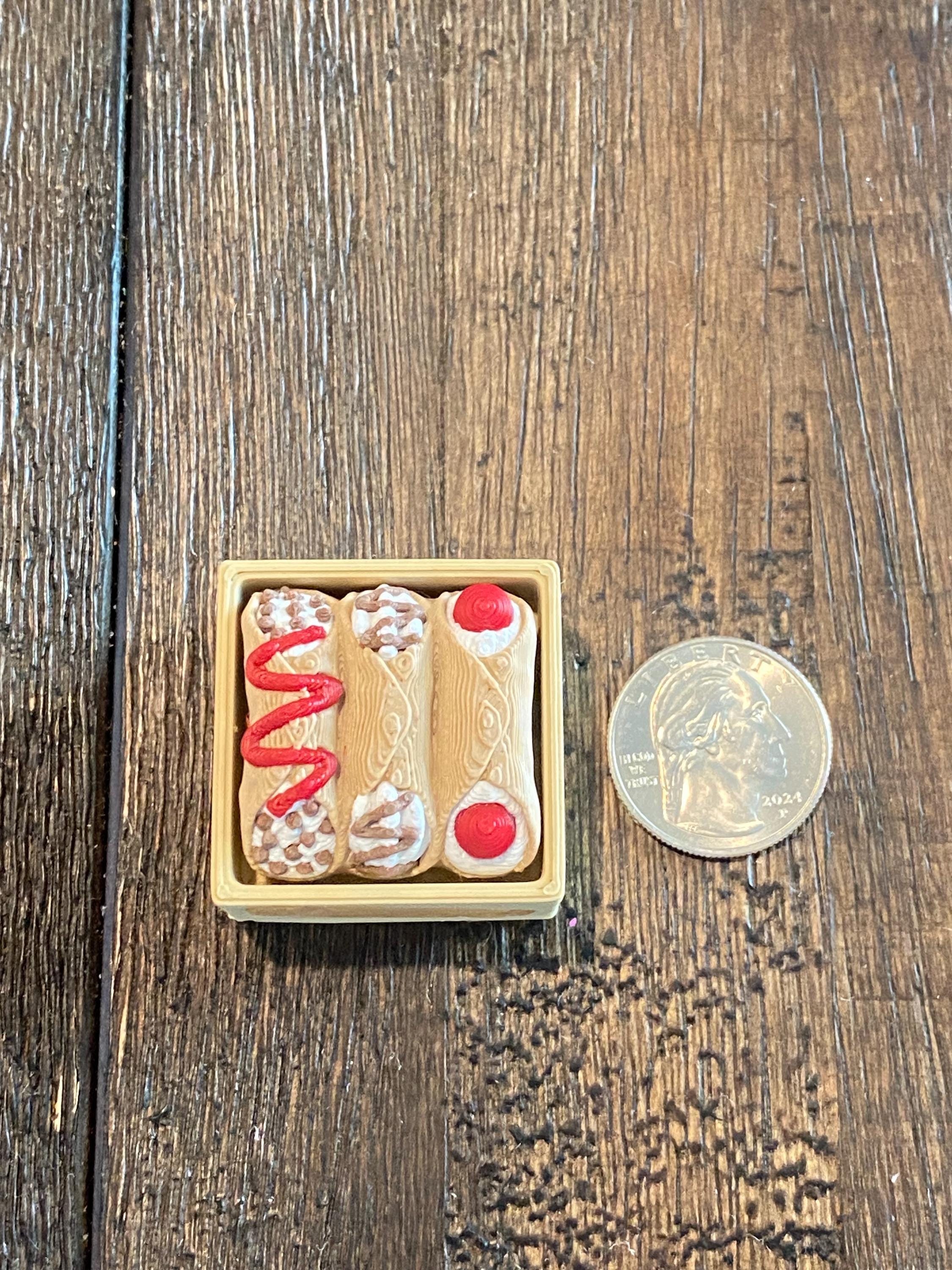Cannoli Fidget Clicker Keychain | 3D Printed Sensory Toy | Pastry Gift
