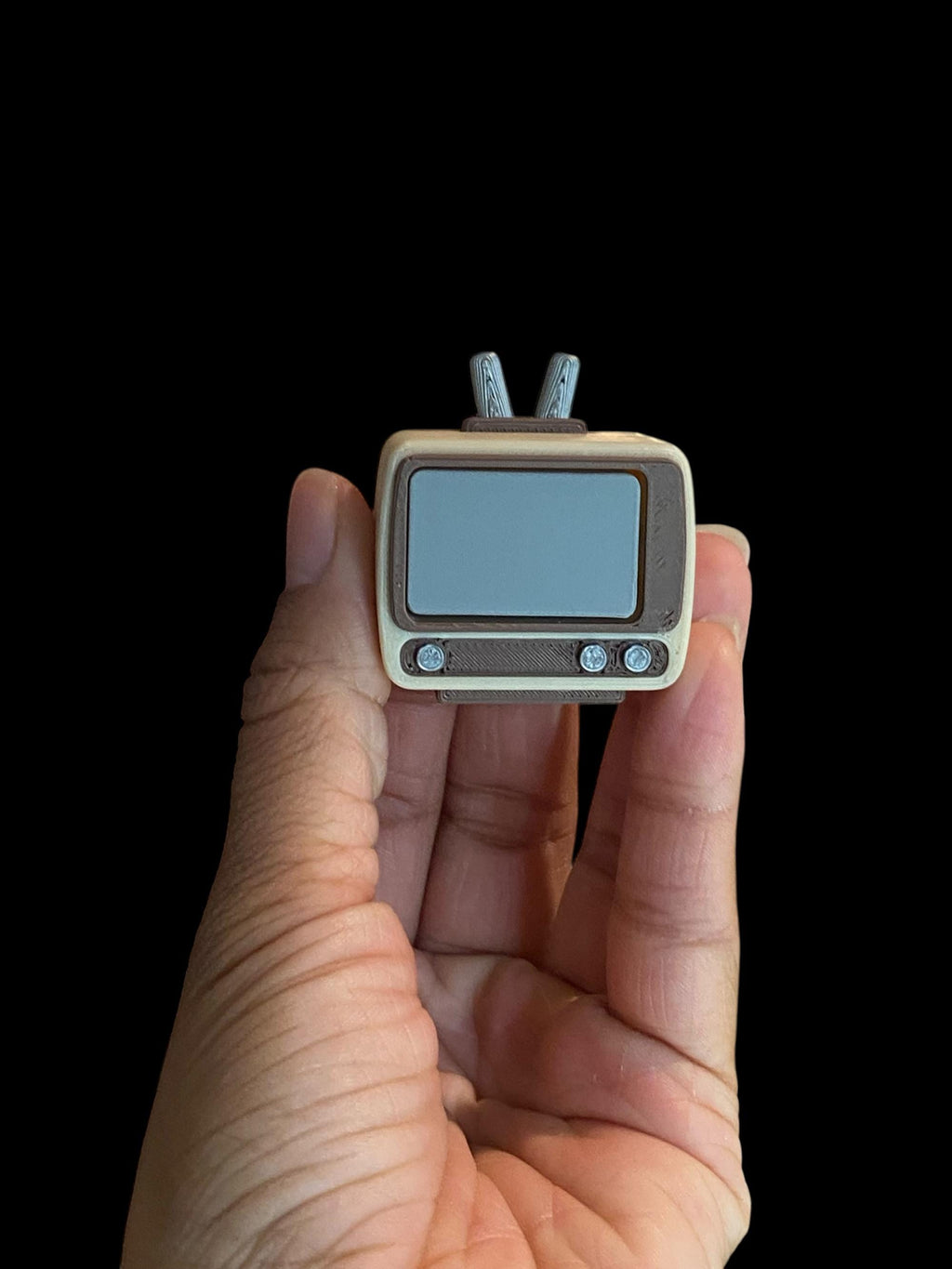 Retro TV Fidget Clicker Keychain | 3D Printed Sensory Toy | Nostalgic Novelty Gift