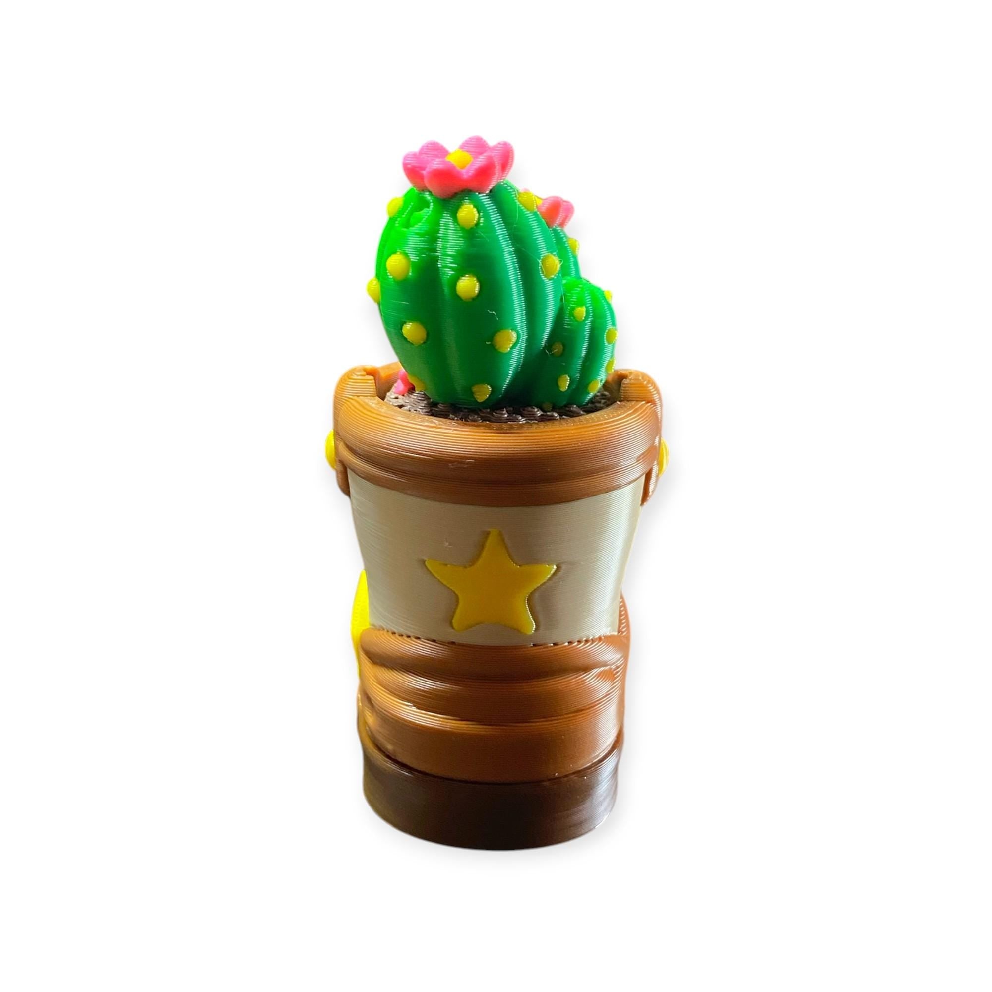 Cactus in Boot Fidget Clicker Keychain | 3D Printed Sensory Toy | Western Gift