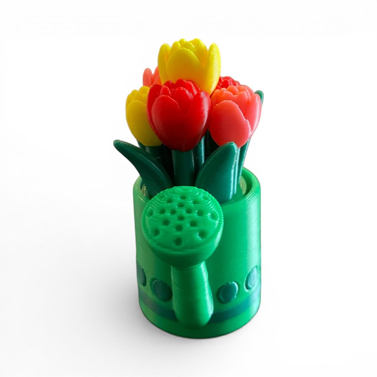 Tulip Watering Can Fidget Clicker Keychain | 3D Printed Sensory Toy | Cottagecore Gift