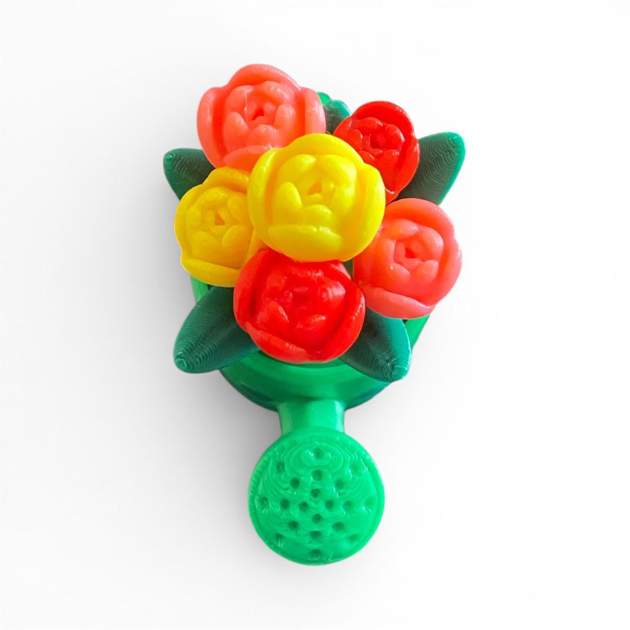Tulip Watering Can Fidget Clicker Keychain | 3D Printed Sensory Toy | Cottagecore Gift