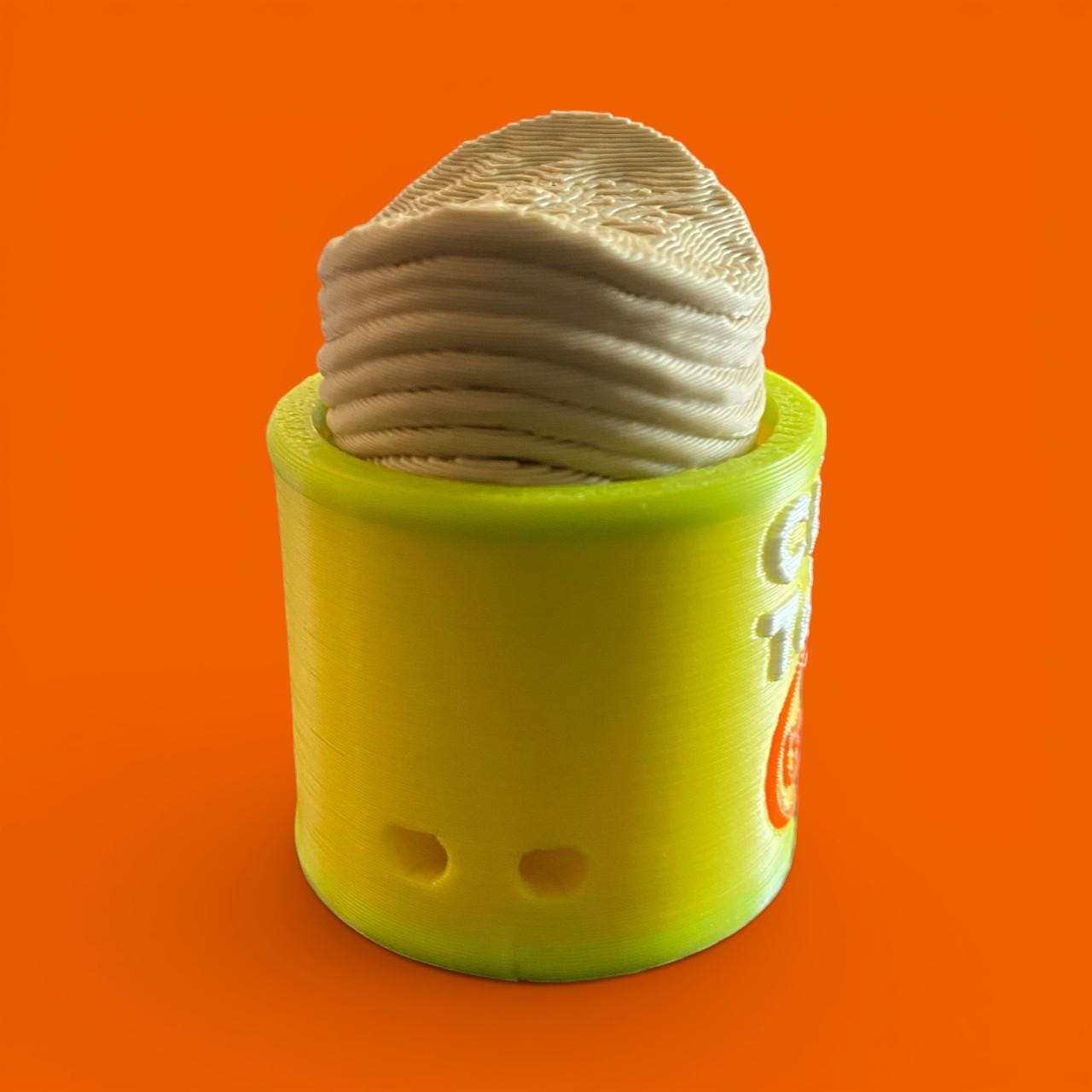 Potato Chip Fidget Clicker Keychain | 3D Printed Sensory Toy | Funny Food Gift