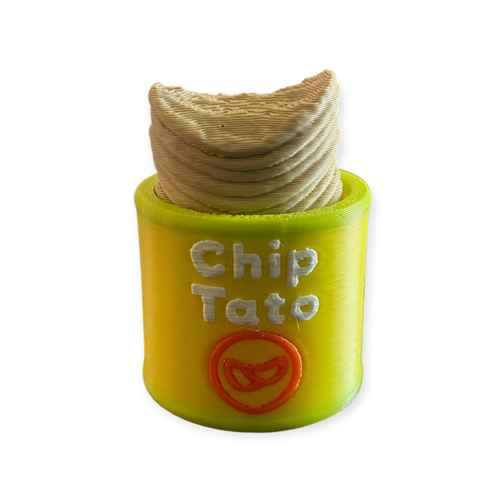 Potato Chip Fidget Clicker Keychain | 3D Printed Sensory Toy | Funny Food Gift