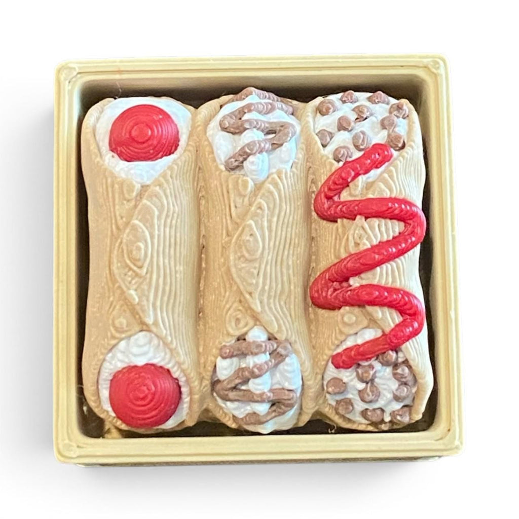 Cannoli Fidget Clicker Keychain | 3D Printed Sensory Toy | Pastry Gift