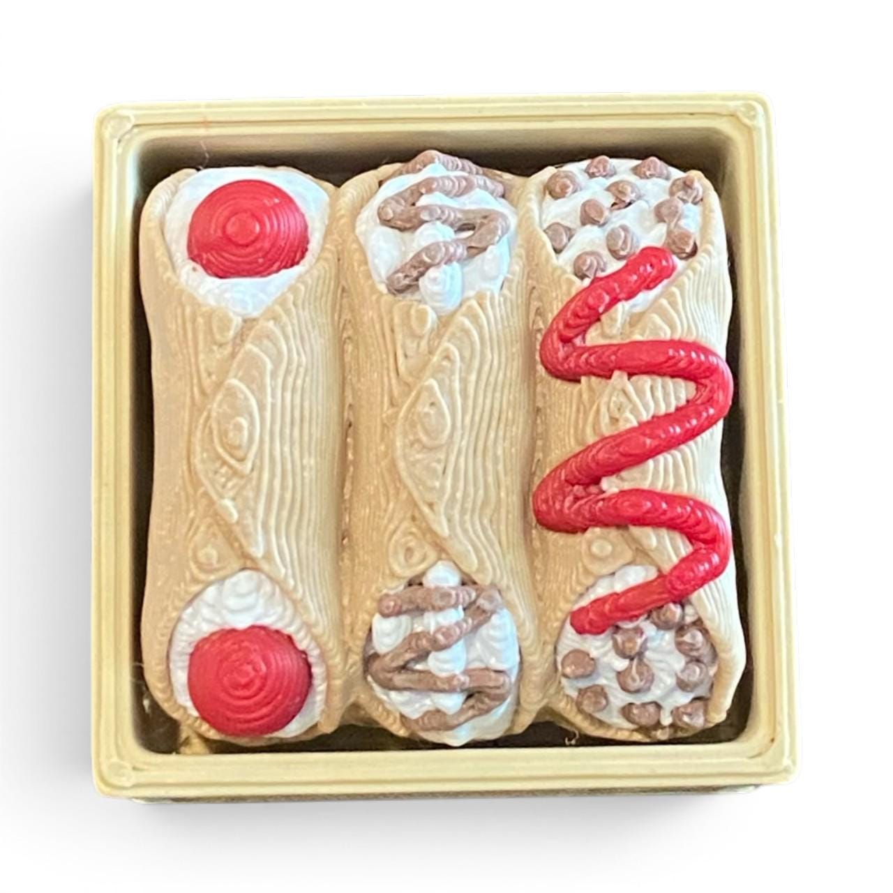 Cannoli Fidget Clicker Keychain | 3D Printed Sensory Toy | Pastry Gift