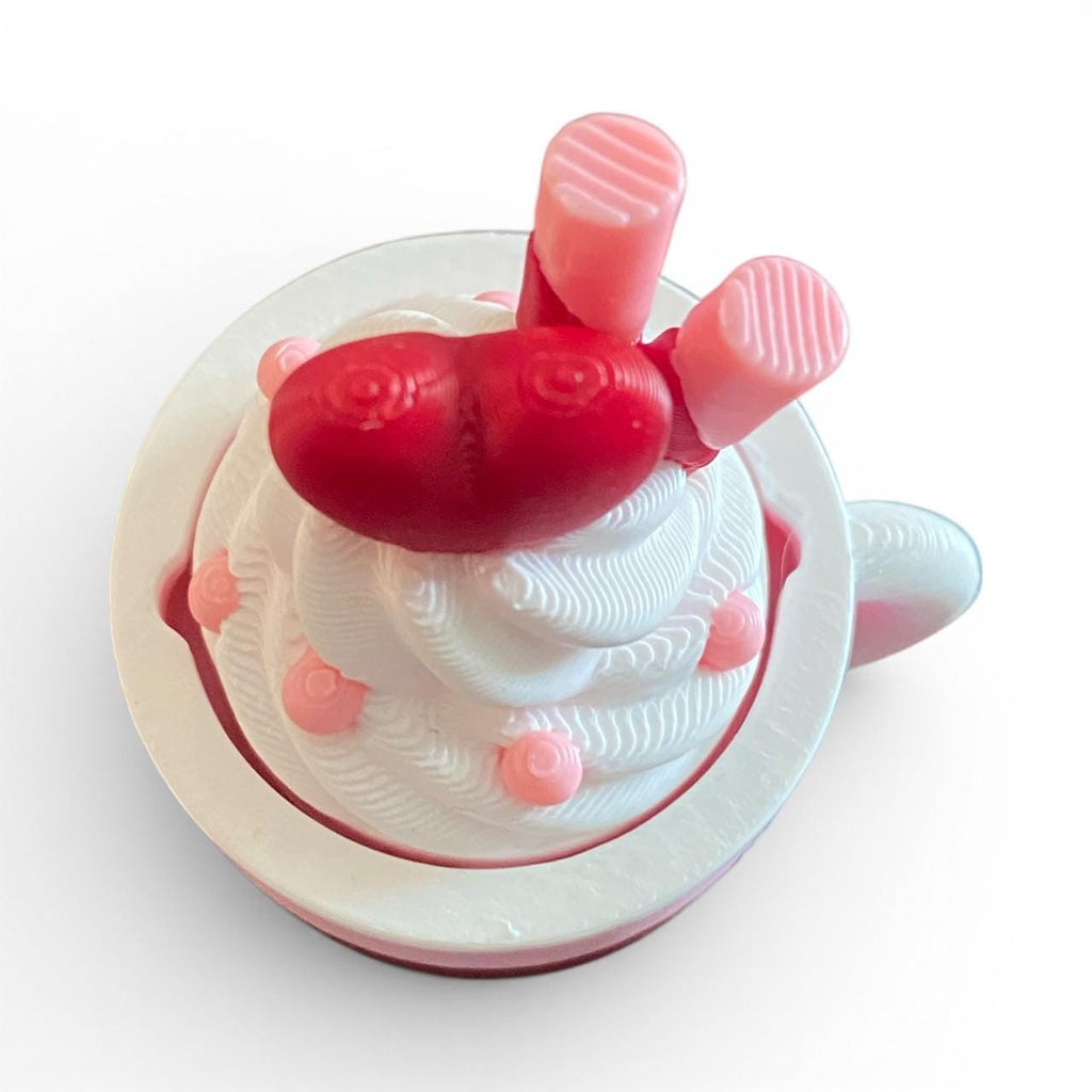 Hot Cocoa Valentine Fidget Clicker Keychain | 3D Printed Sensory Toy | Love Gift