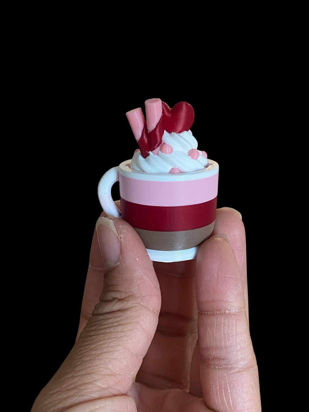 Hot Cocoa Valentine Fidget Clicker Keychain | 3D Printed Sensory Toy | Love Gift
