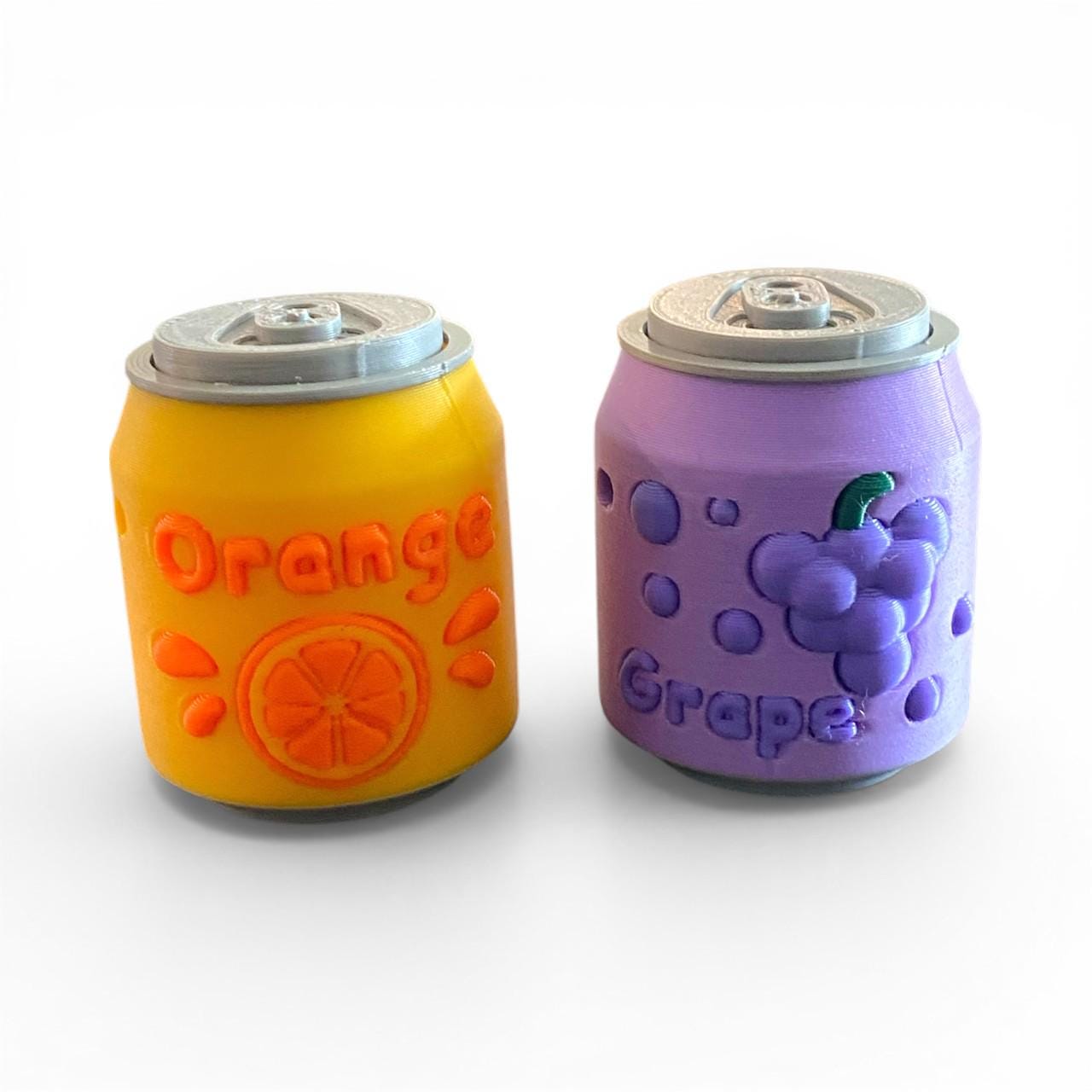 Tiny Soda Can Fidget Clicker Keychain | 3D Printed Sensory Toy | Custom Drink Gift