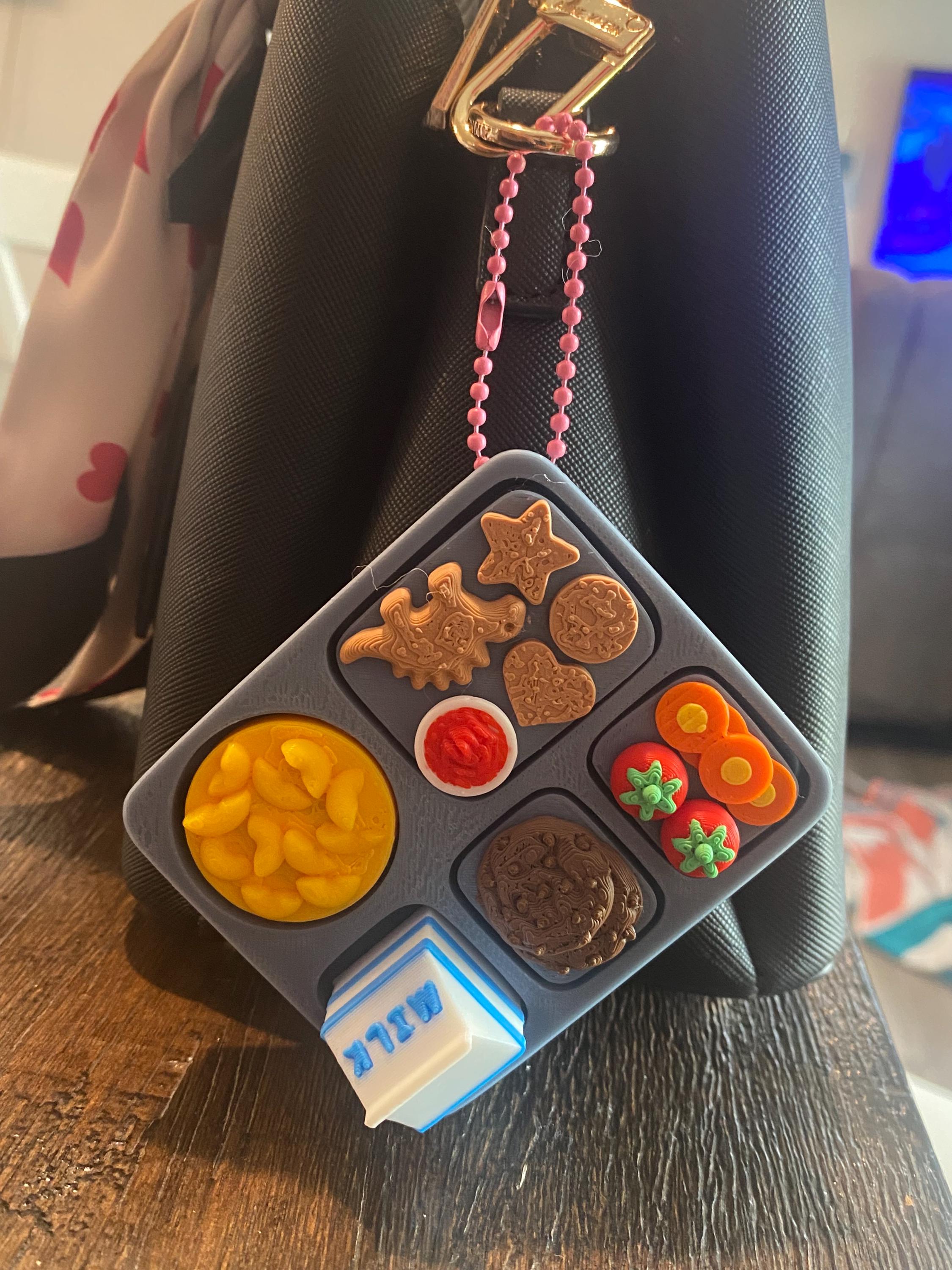 Lunchbox Fidget Clicker Keychain | 3D Printed Sensory Toy | Kawaii Snack Gift