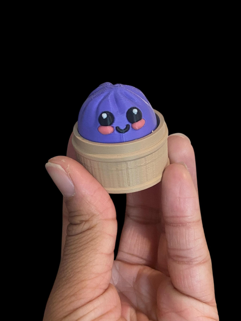 Bao Bun Fidget Clicker Keychain | 3D Printed Sensory Toy | Food Gift