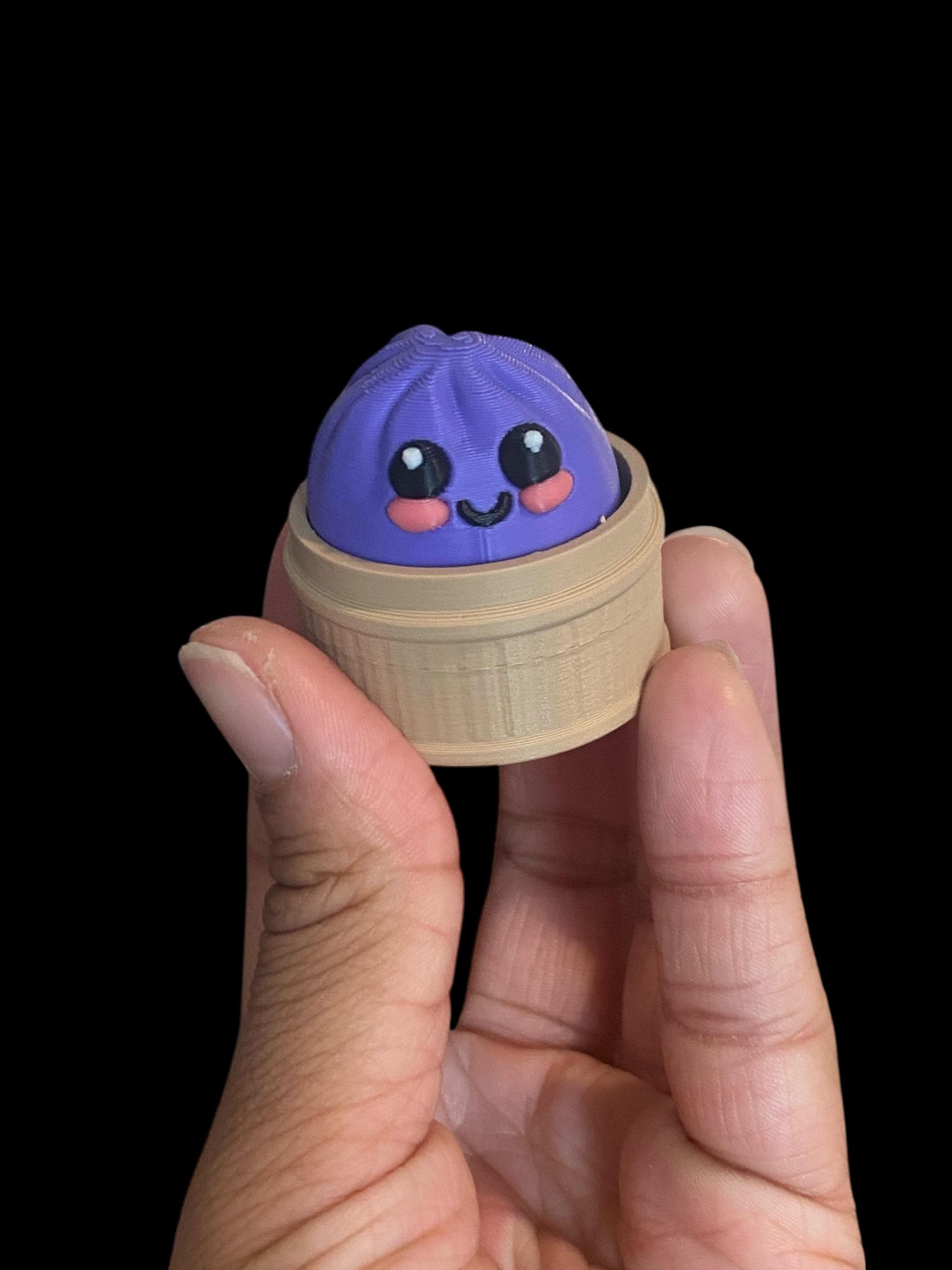 Bao Bun Fidget Clicker Keychain | 3D Printed Sensory Toy | Food Gift
