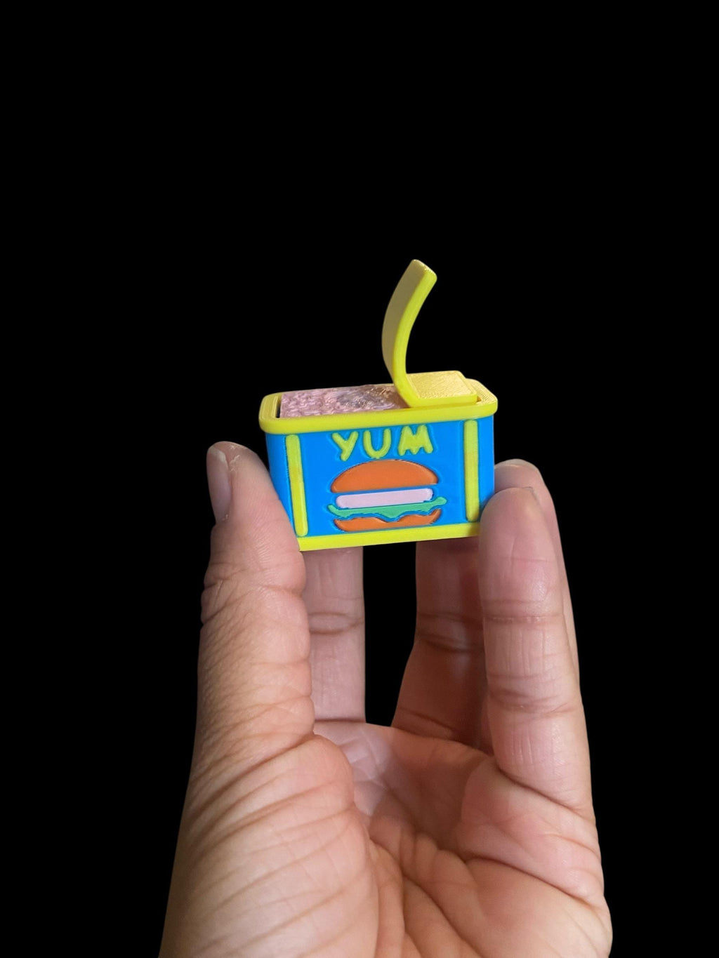 Retro Canned Meat Fidget Clicker Keychain | 3D Printed Sensory Toy | Novelty Gift