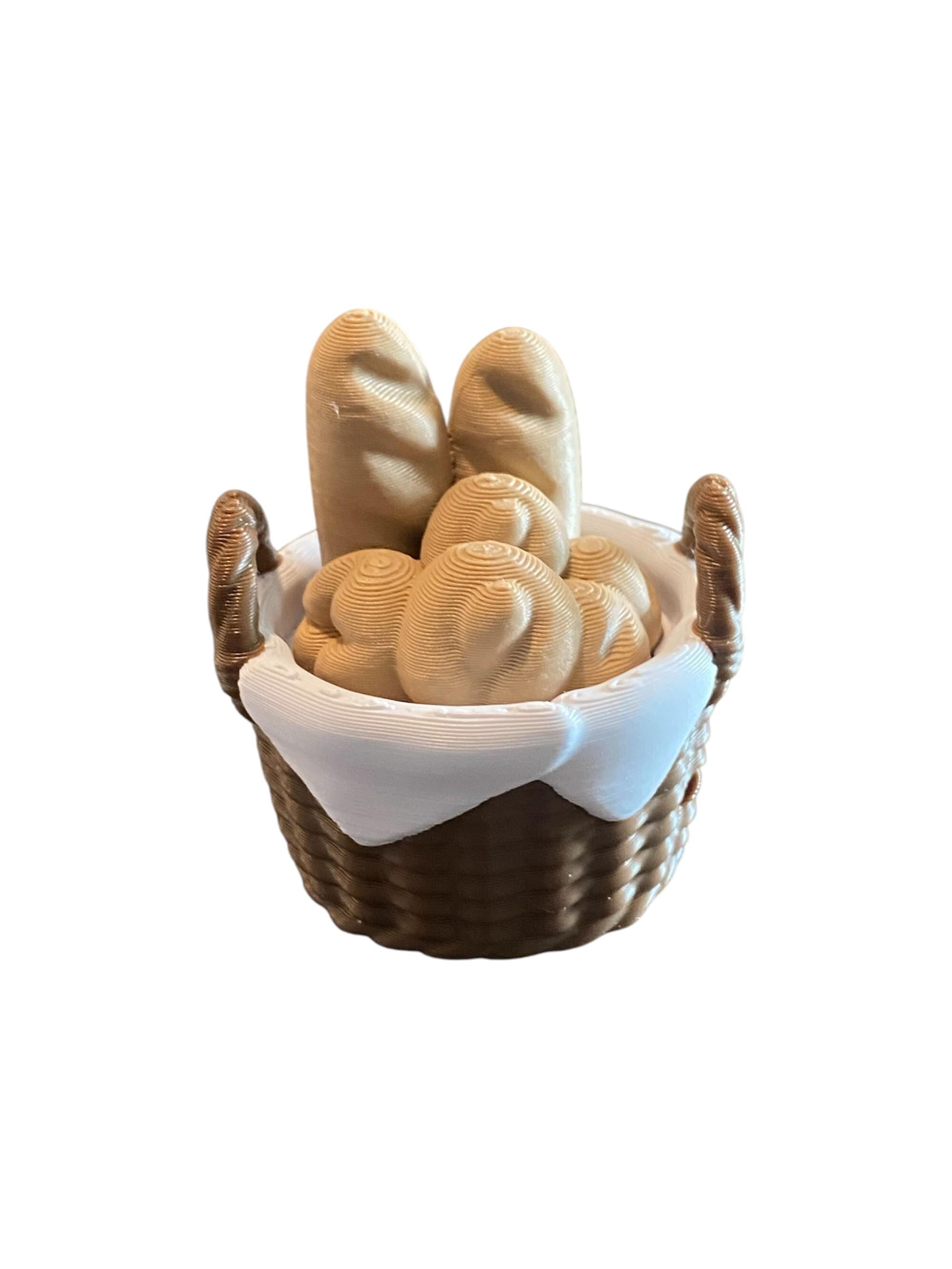 Bread Basket Fidget Clicker Keychain | 3D Printed Sensory Toy | Cottagecore Gift