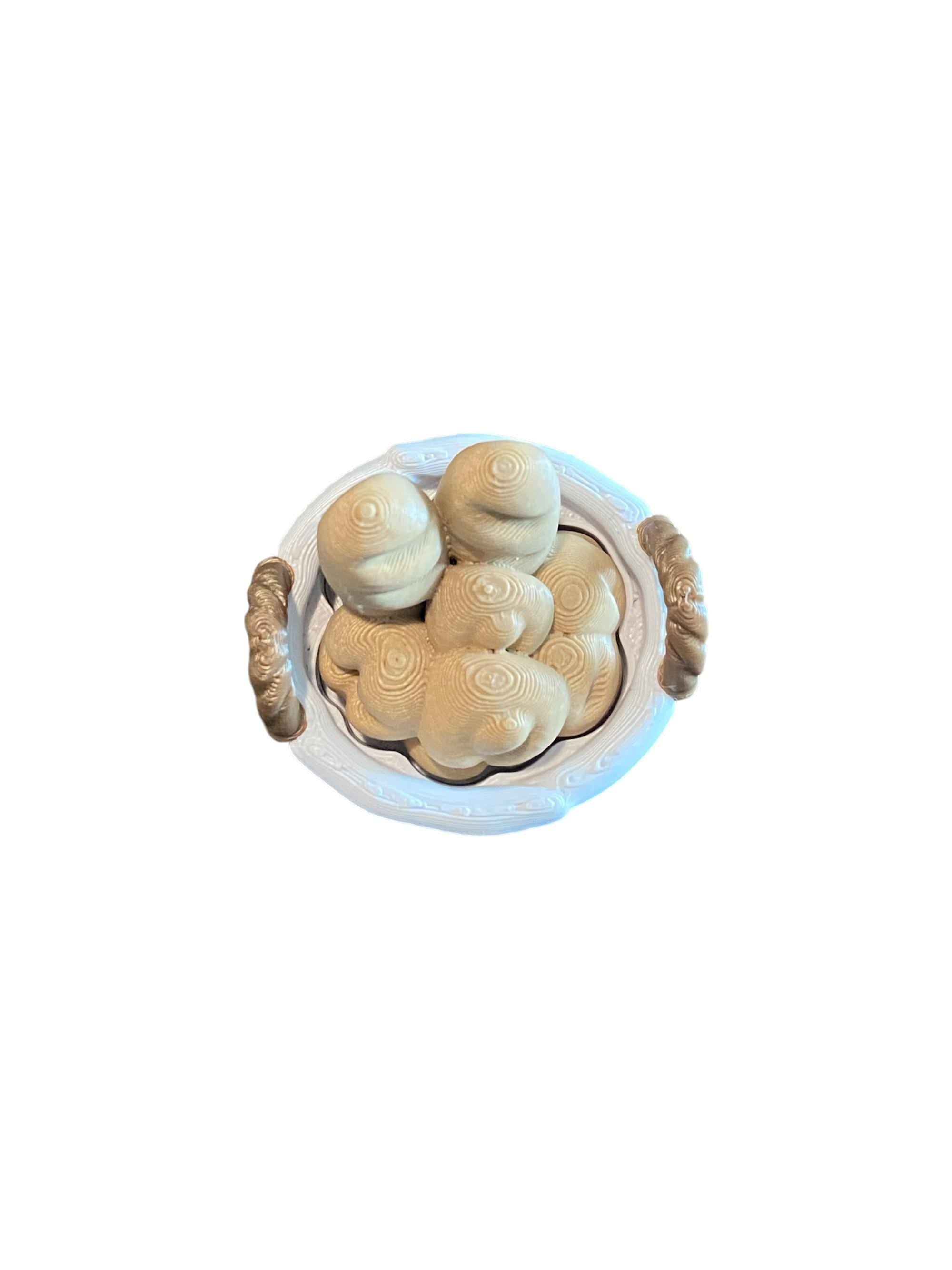 Bread Basket Fidget Clicker Keychain | 3D Printed Sensory Toy | Cottagecore Gift