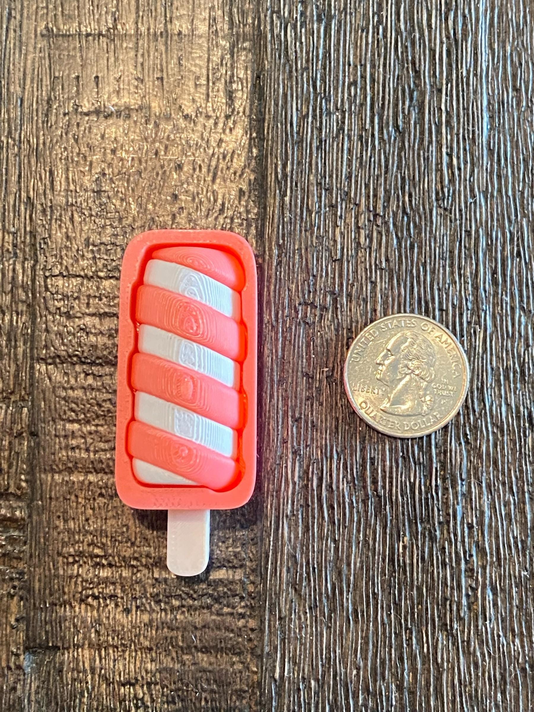 Summer Popsicle Fidget Clicker Keychain | 3D Printed Sensory Toy | Dessert Gift