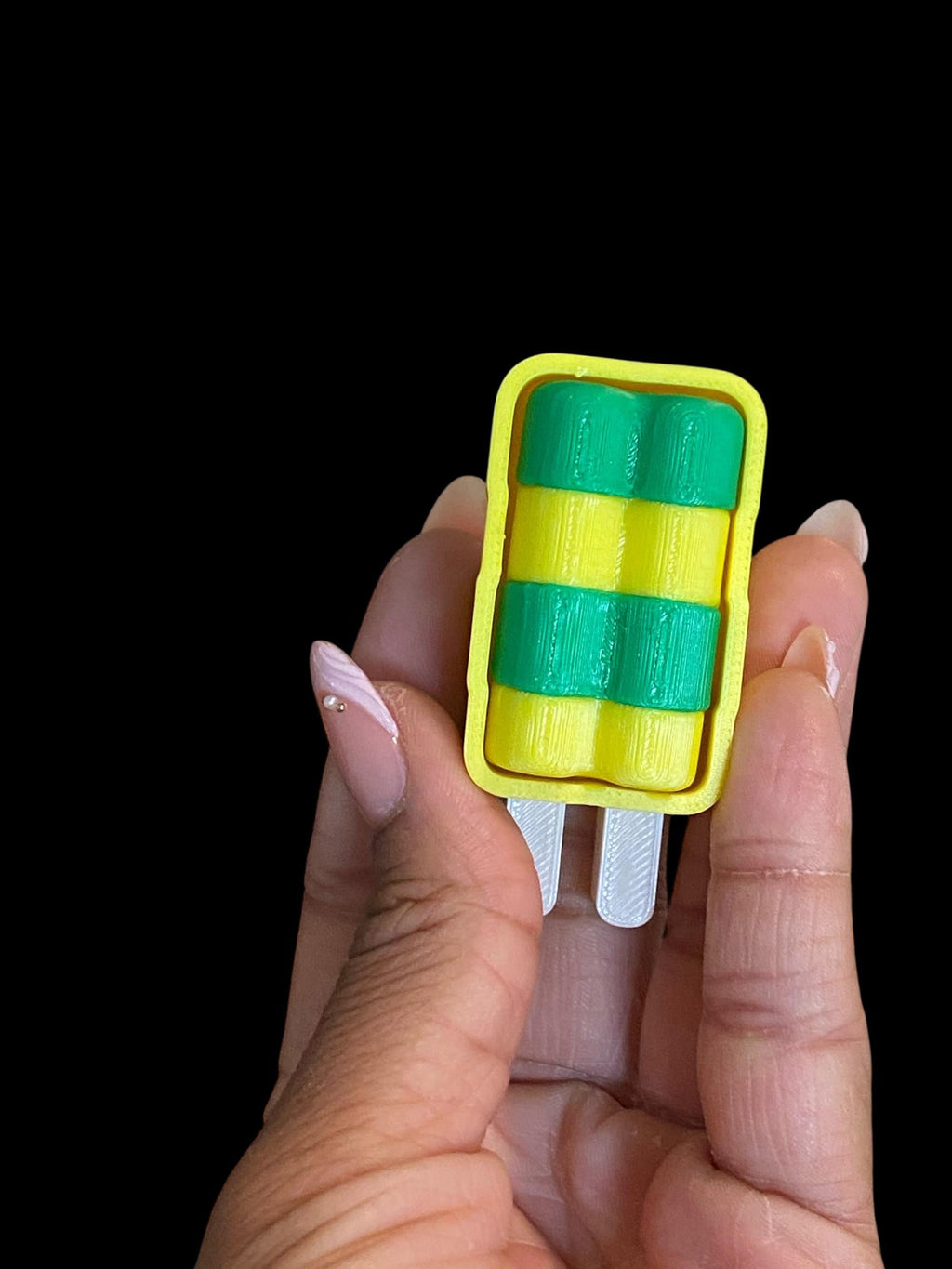 Summer Popsicle Fidget Clicker Keychain | 3D Printed Sensory Toy | Dessert Gift