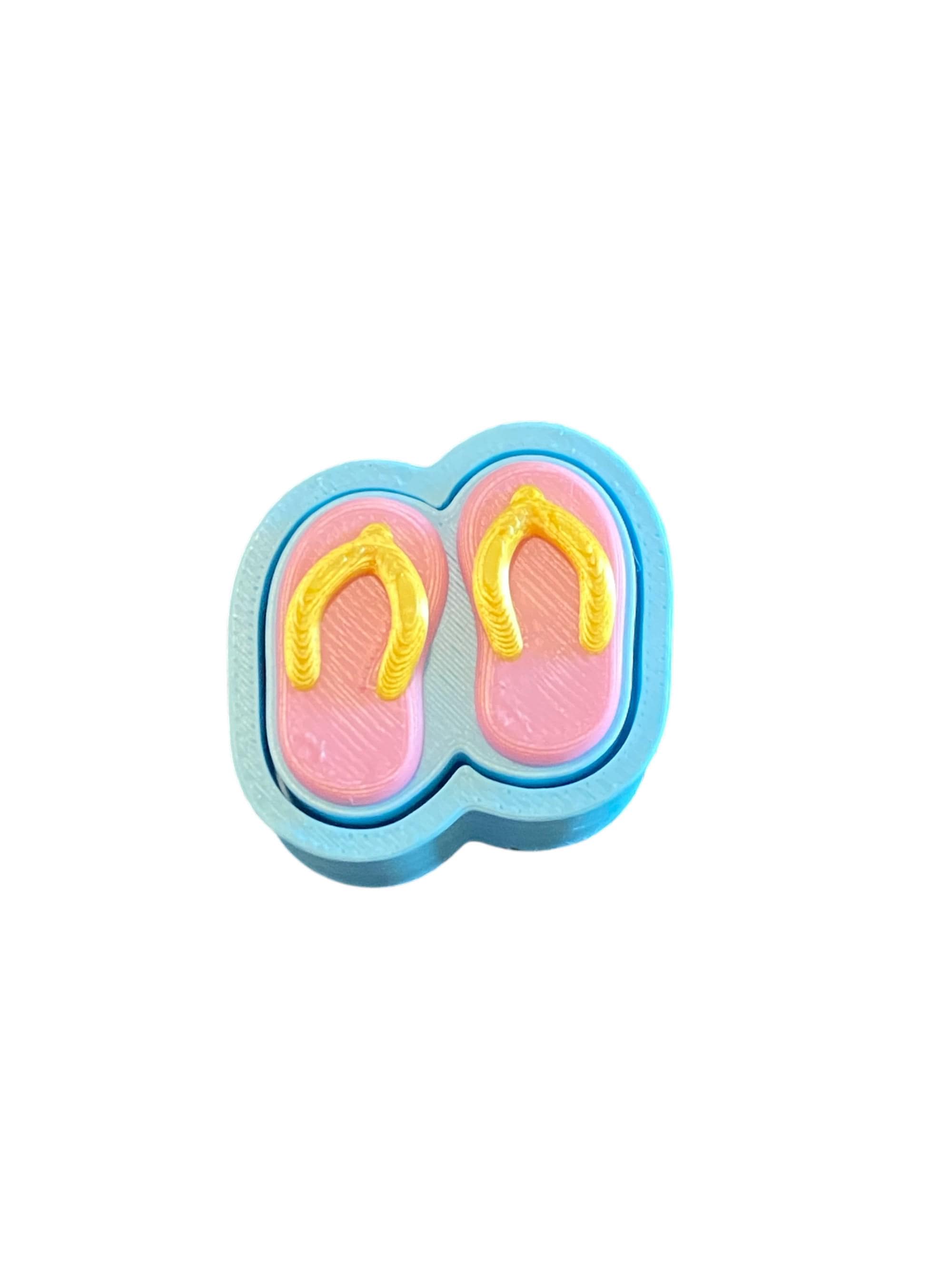 Summer Beach Fidget Clicker Keychain | 3D Printed Sensory Toy | Coastal Gift