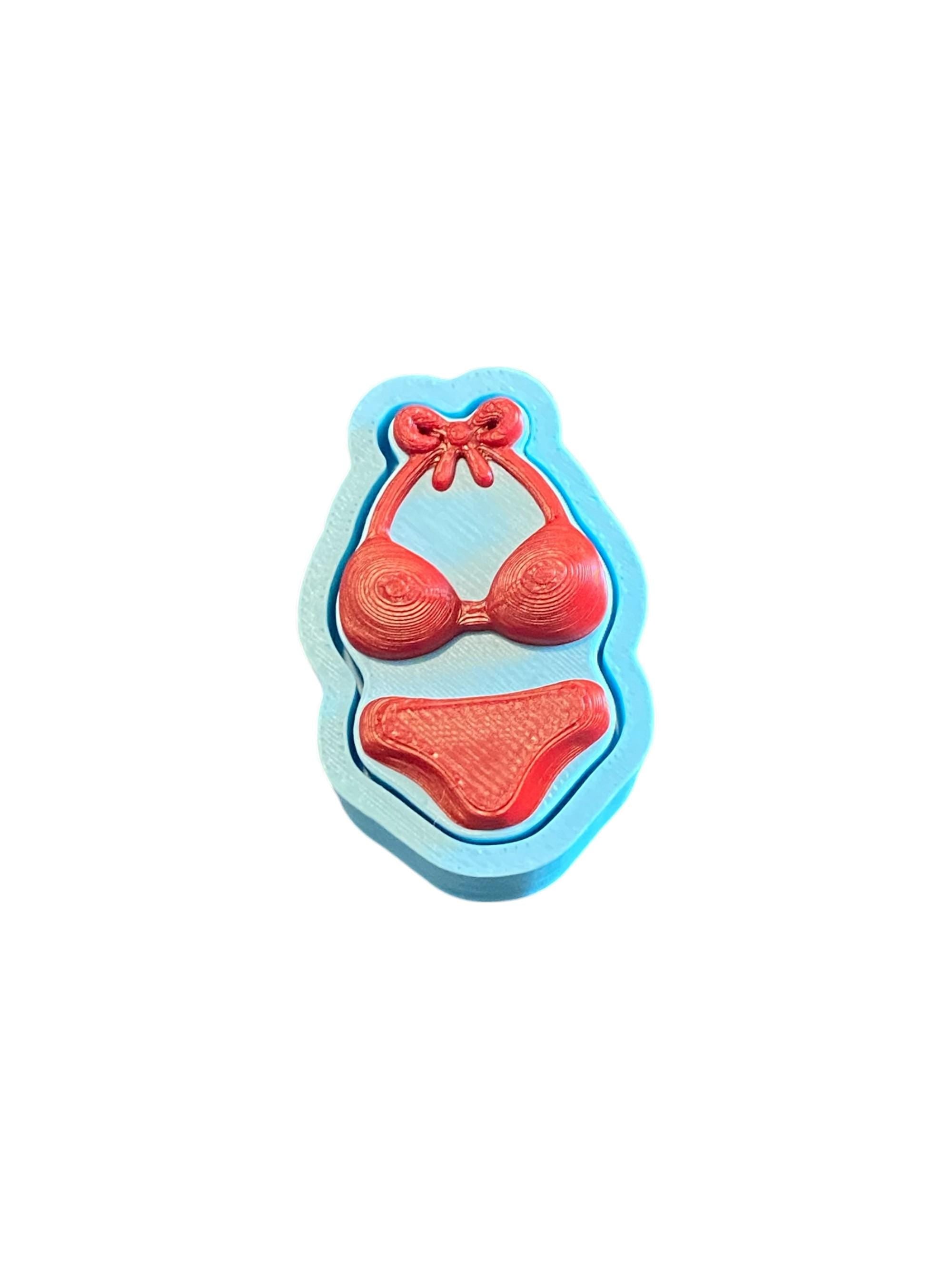 Summer Beach Fidget Clicker Keychain | 3D Printed Sensory Toy | Coastal Gift
