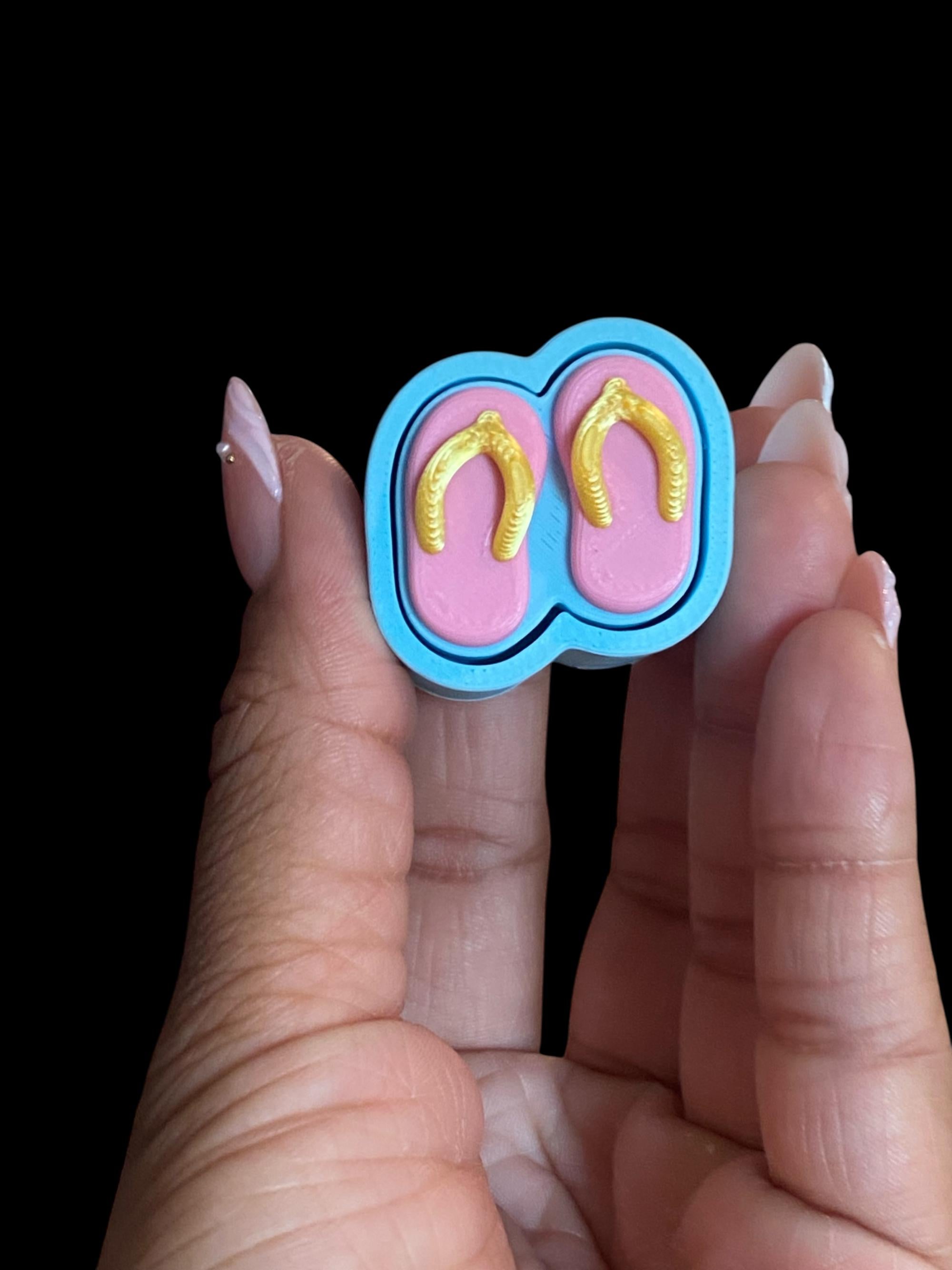 Summer Beach Fidget Clicker Keychain | 3D Printed Sensory Toy | Coastal Gift