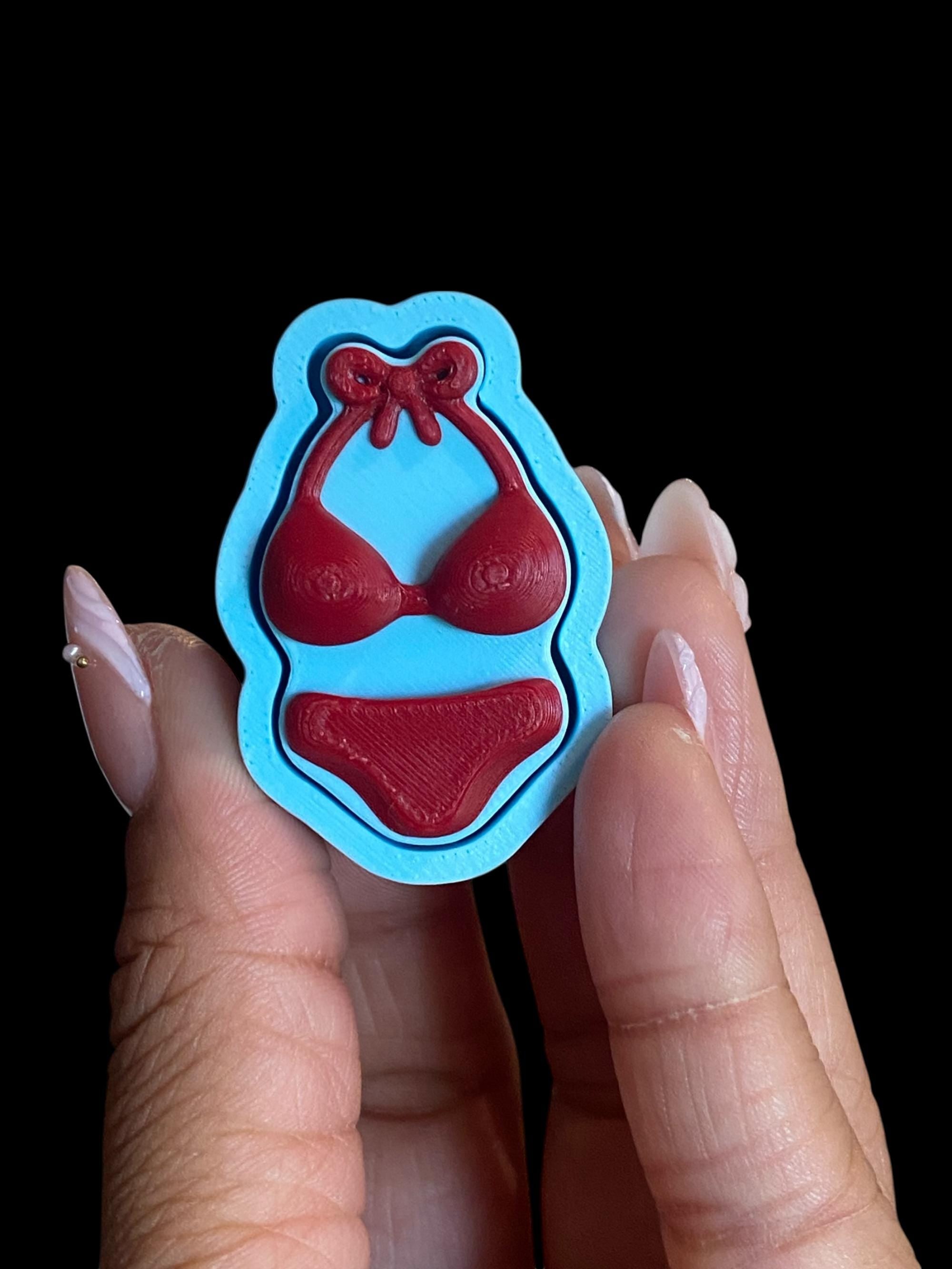 Summer Beach Fidget Clicker Keychain | 3D Printed Sensory Toy | Coastal Gift