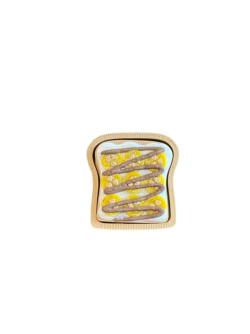 Breakfast Toast Fidget Clicker Keychain | 3D Printed Sensory Toy | Foodie Gift
