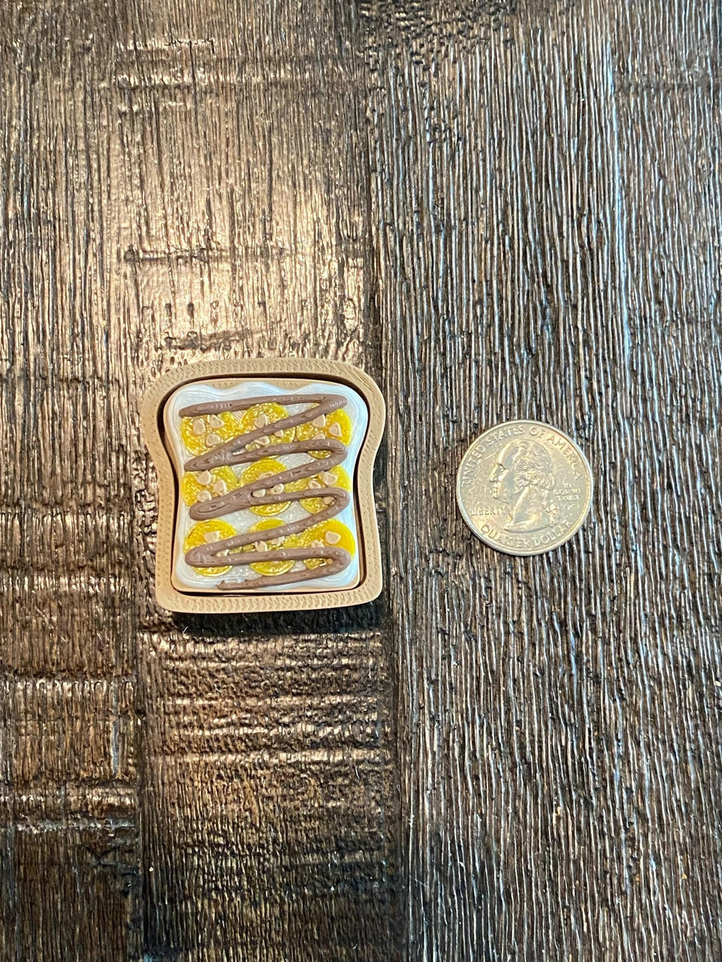 Breakfast Toast Fidget Clicker Keychain | 3D Printed Sensory Toy | Foodie Gift