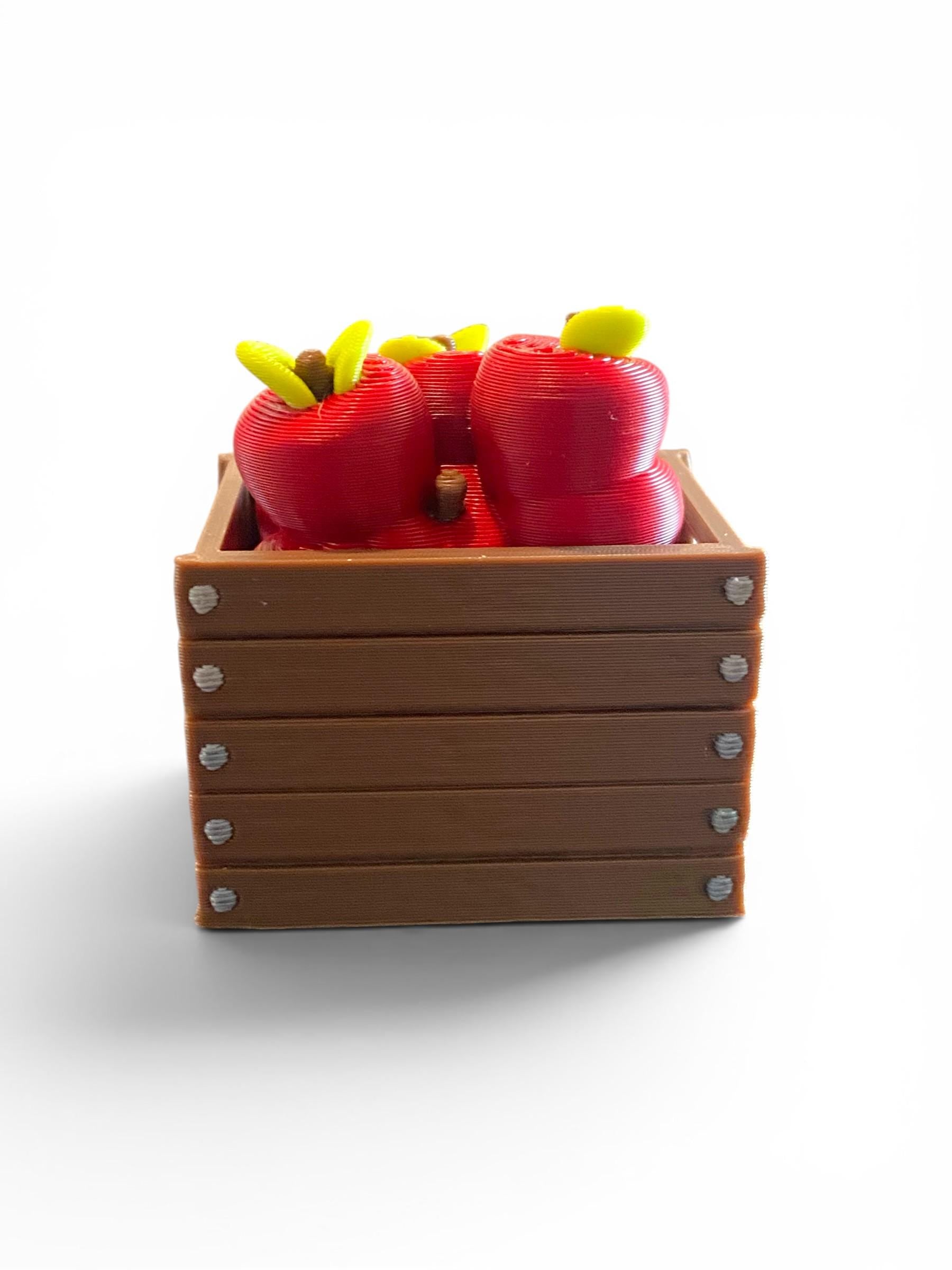 Apple Crate Fidget Clicker Keychain | 3D Printed Sensory Toy | Cottagecore Gift