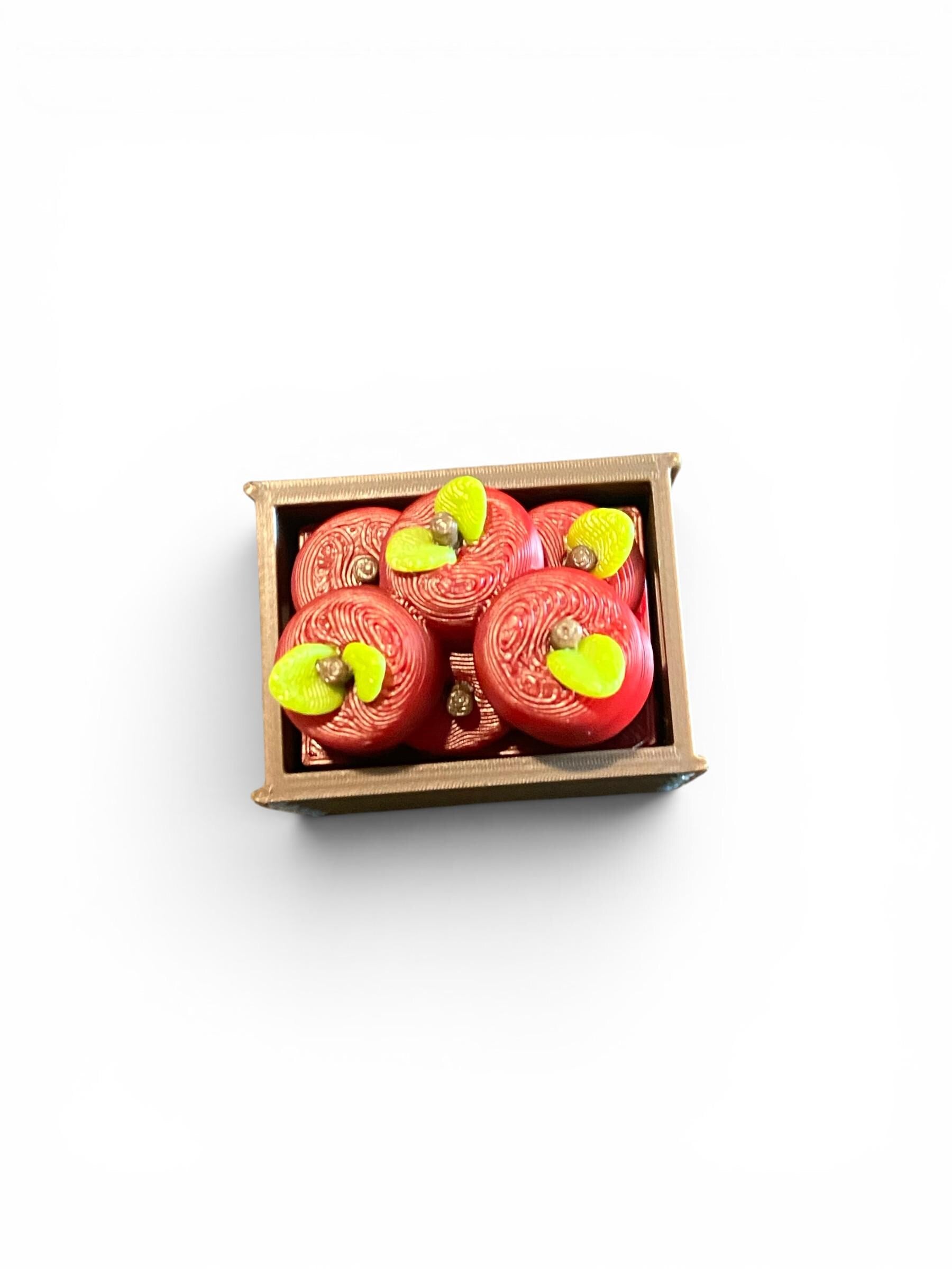 Apple Crate Fidget Clicker Keychain | 3D Printed Sensory Toy | Cottagecore Gift