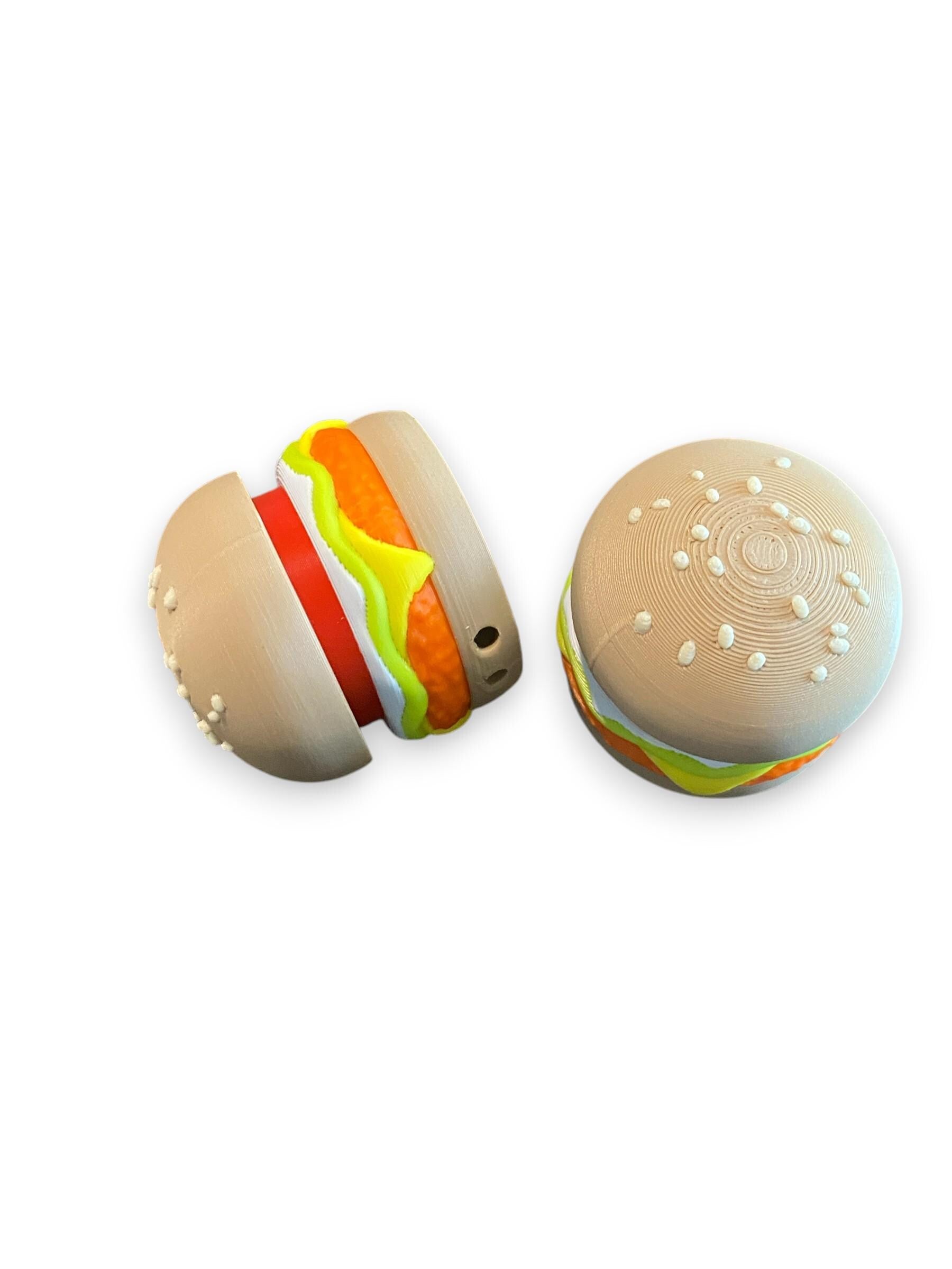 Spicy Chicken Sandwich Delux Fidget Clicker Keychain | 3D Printed Sensory Toy | Cottagecore Gift